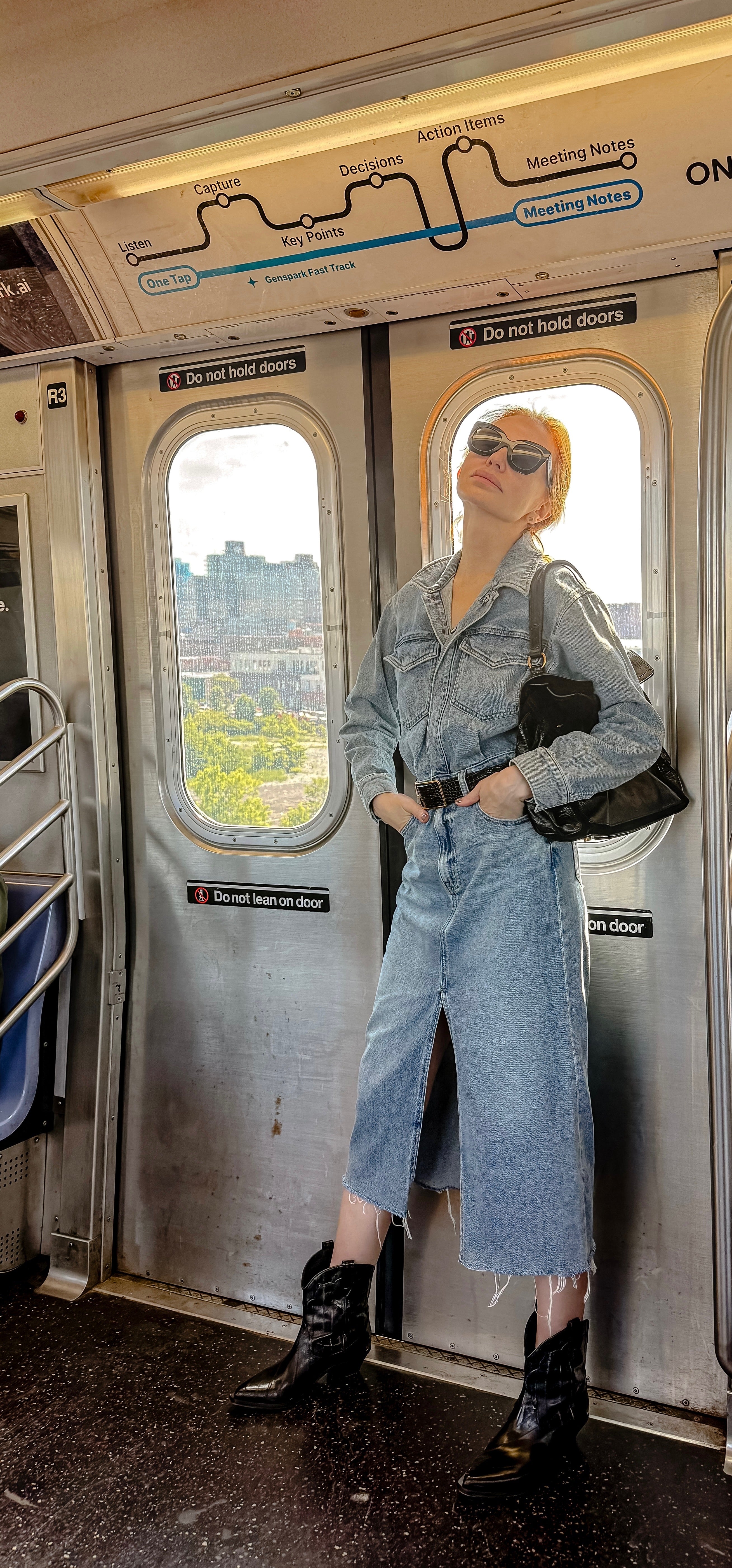 Pistola Denim Utility Midi Dress