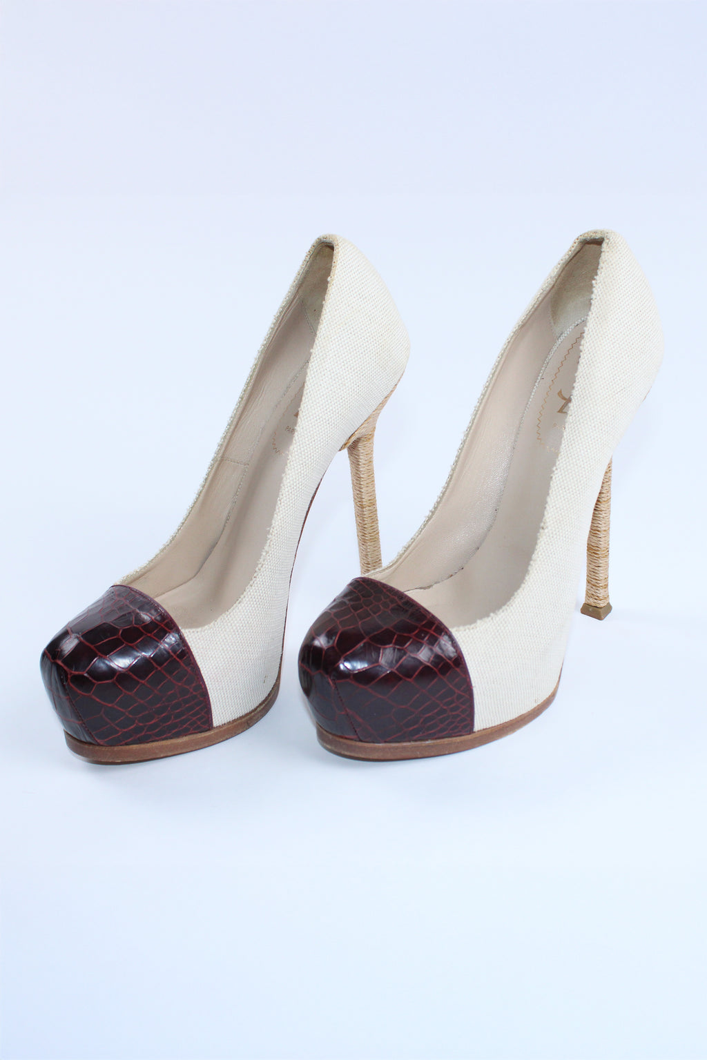 Yves Saint Laurent Crocodile Toe Pump