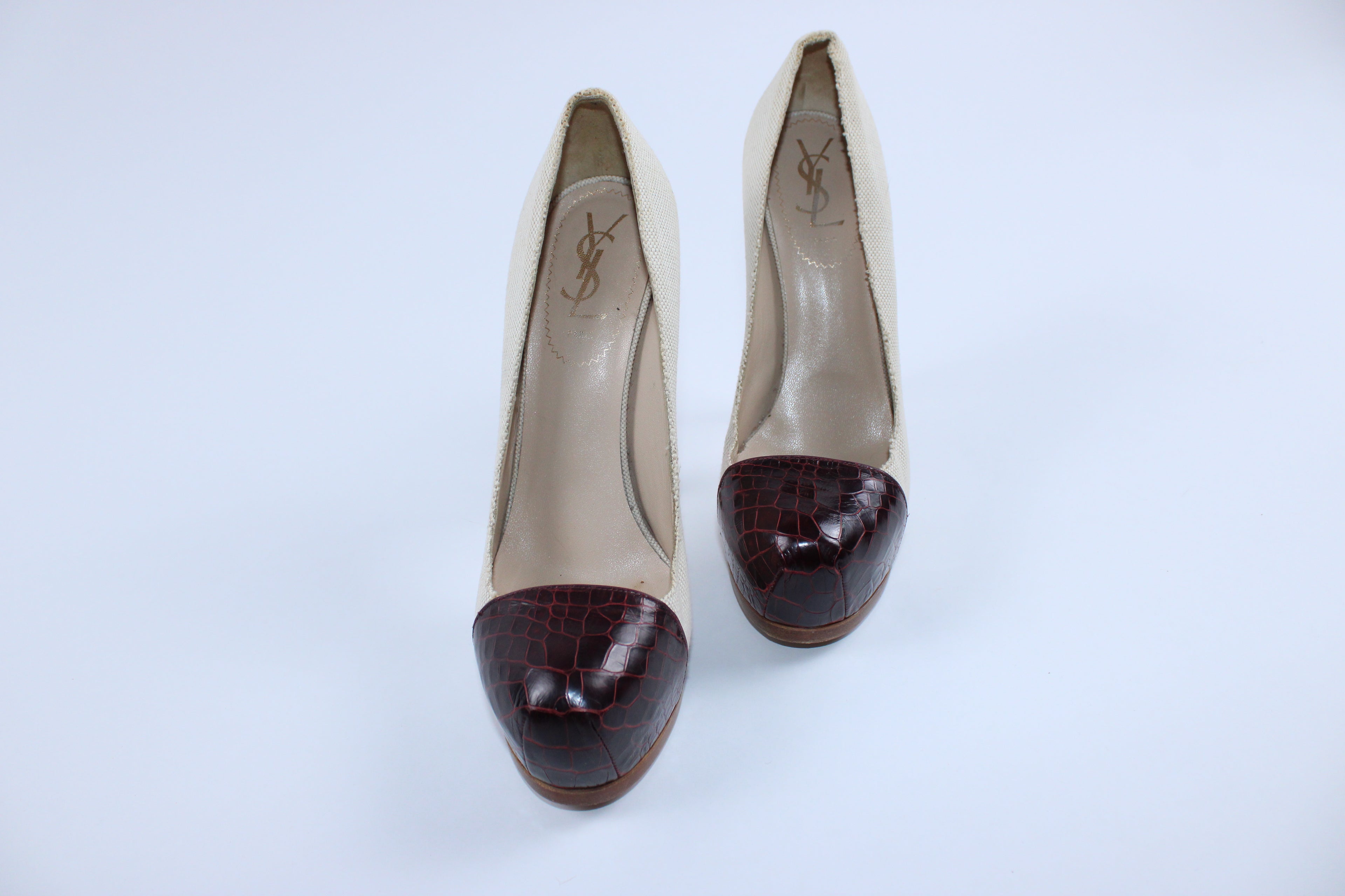 Yves Saint Laurent Crocodile Toe Pump