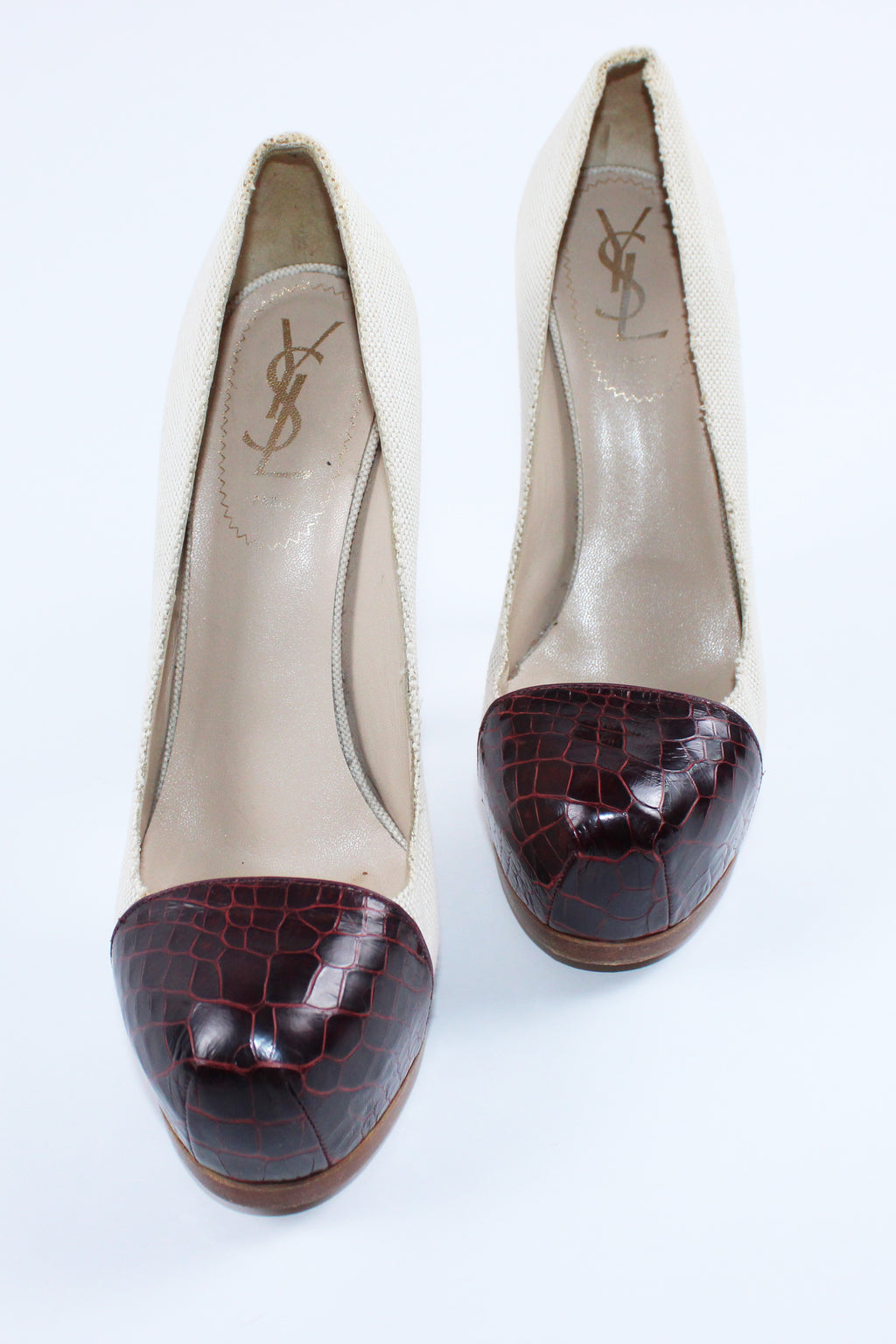 Yves Saint Laurent Crocodile Toe Pump