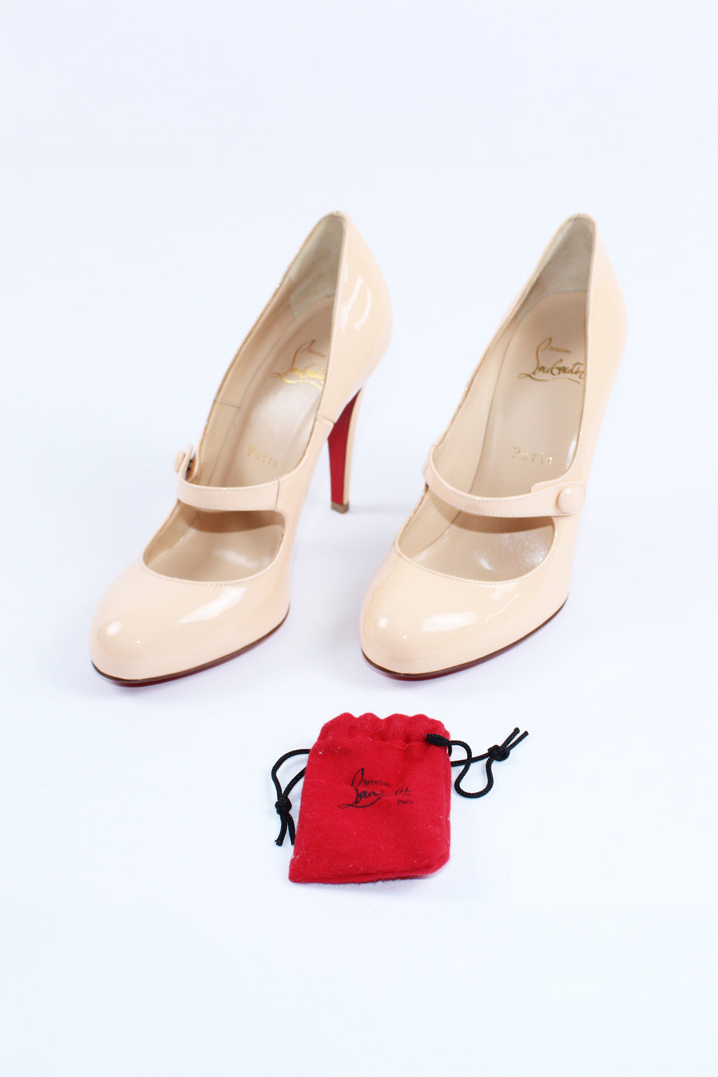 Christian Louboutin Nude Charlene Mary Jane Heels