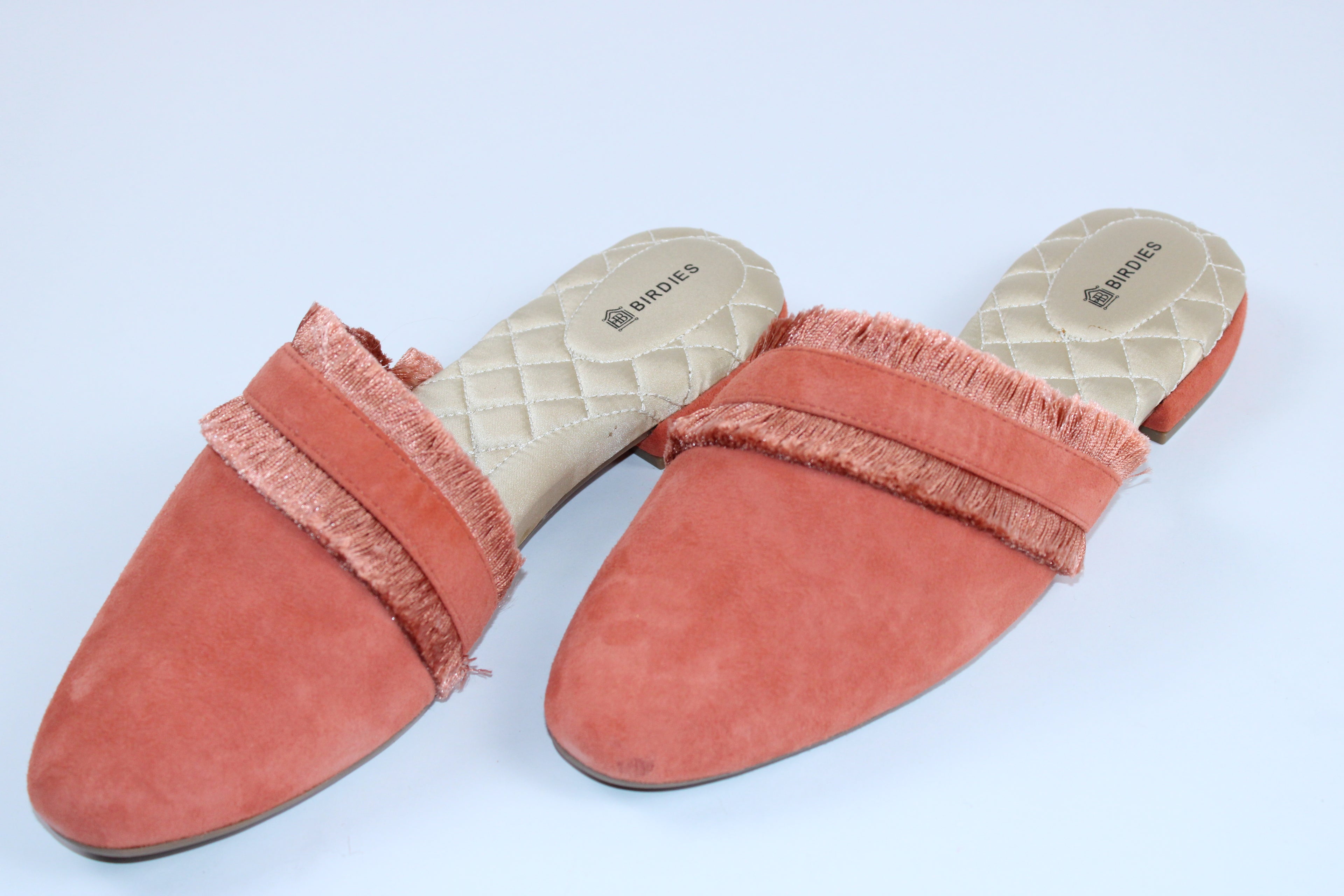 Birdies Pink Suede Loafers