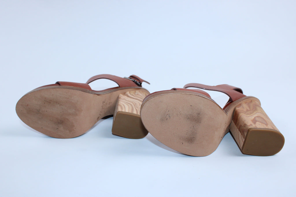 Vince Haley Leather Platform Sandal