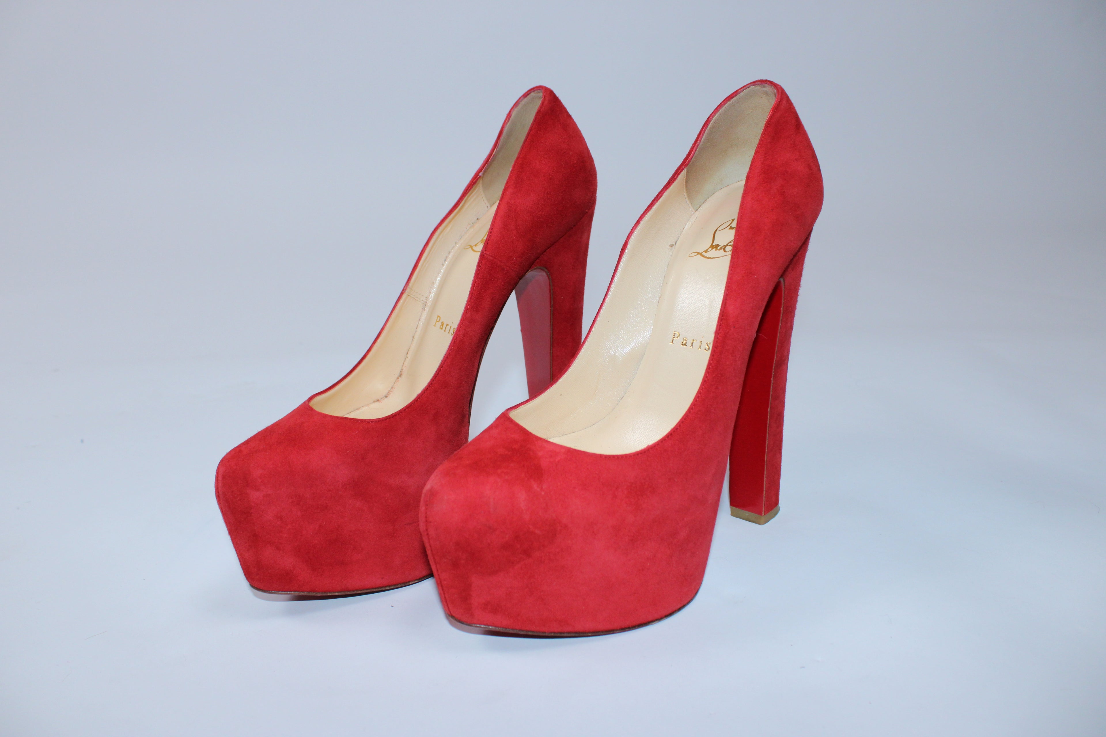 Christian Louboutin Suede Daffy Pumps