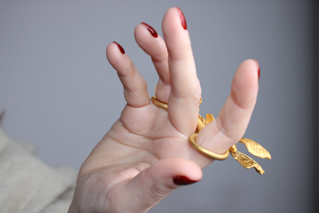 Valentino Garevani Three Finger Butterfly Ring