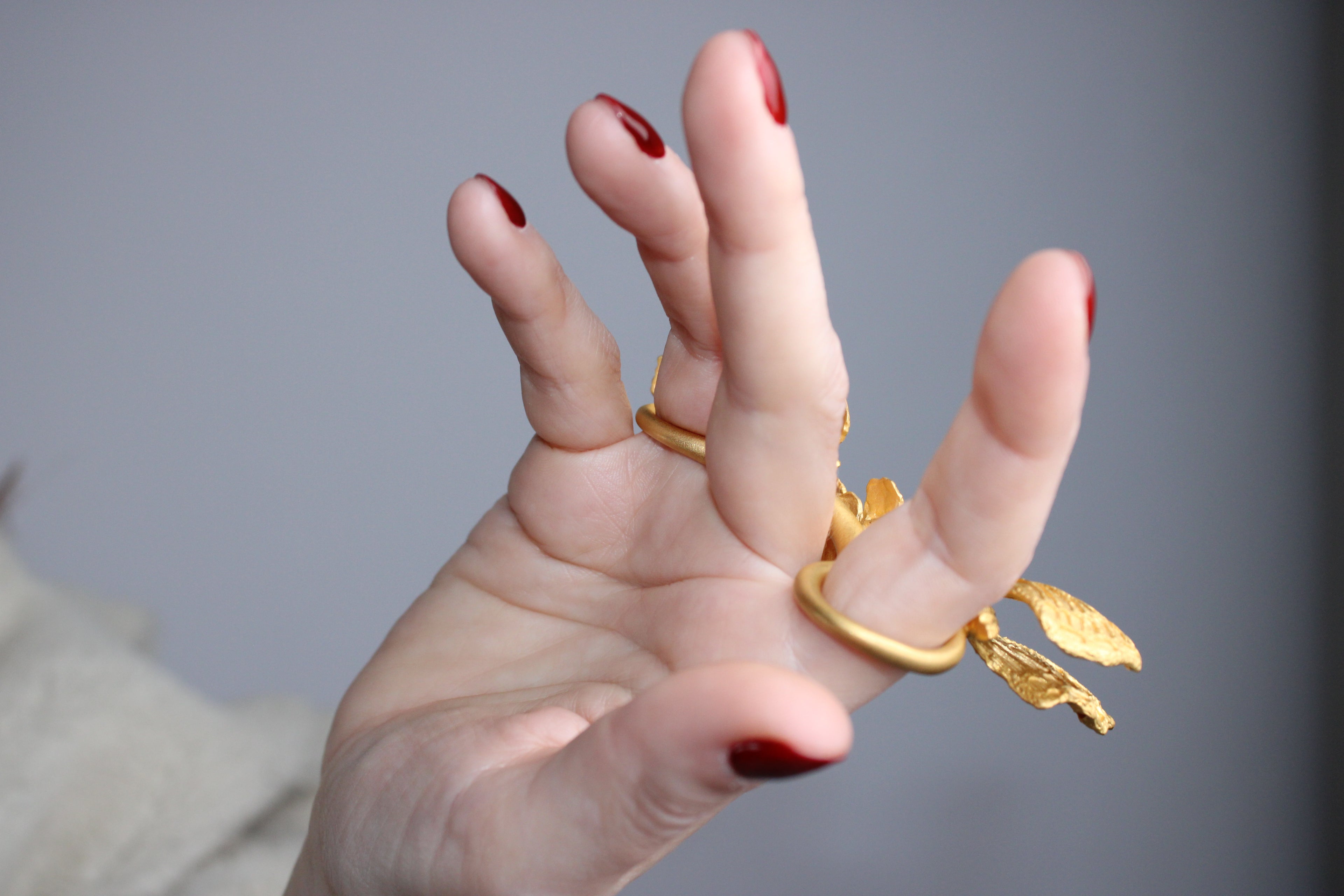 Valentino Garevani Three Finger Butterfly Ring