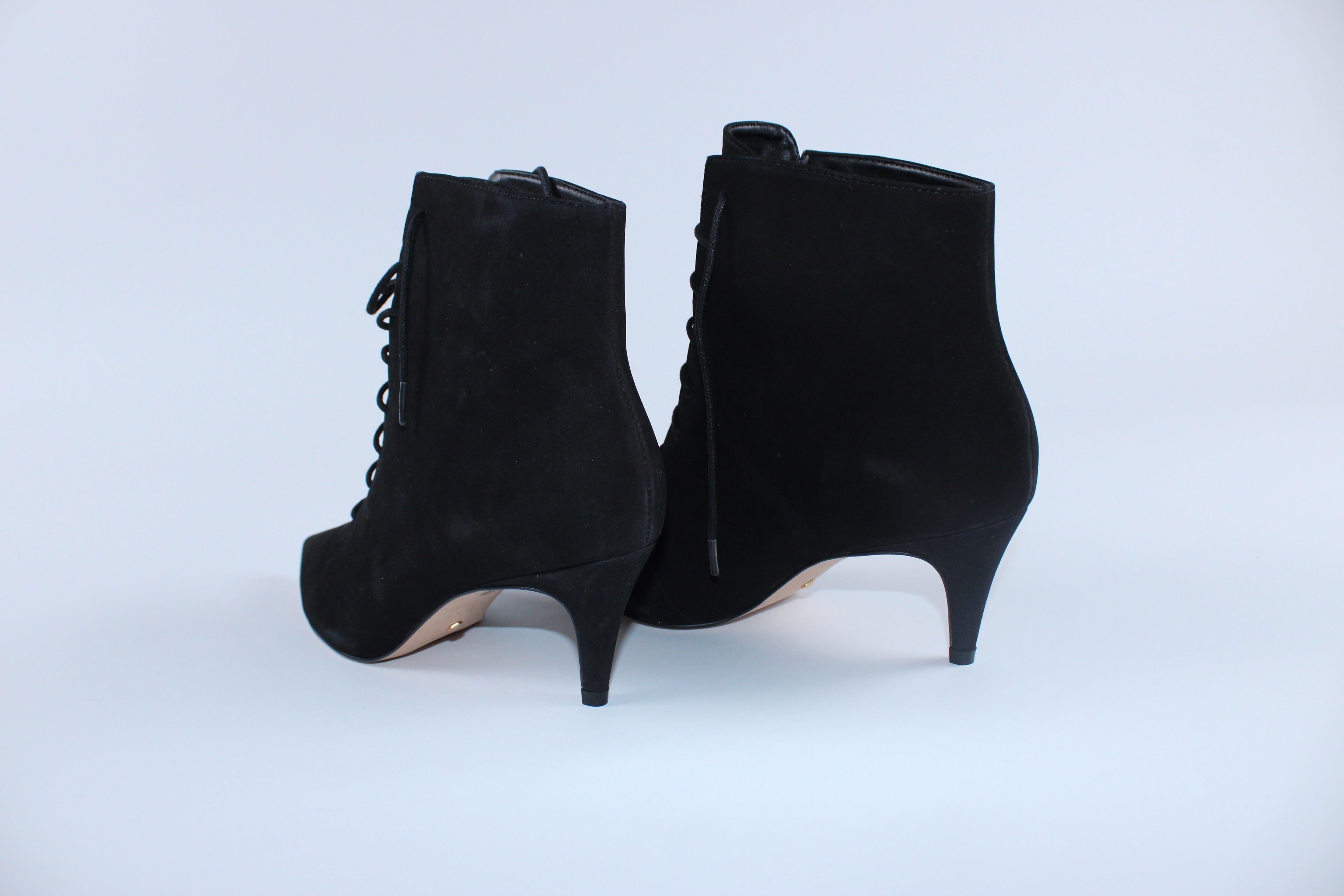 RAYE Suede Lace-Up Heels
