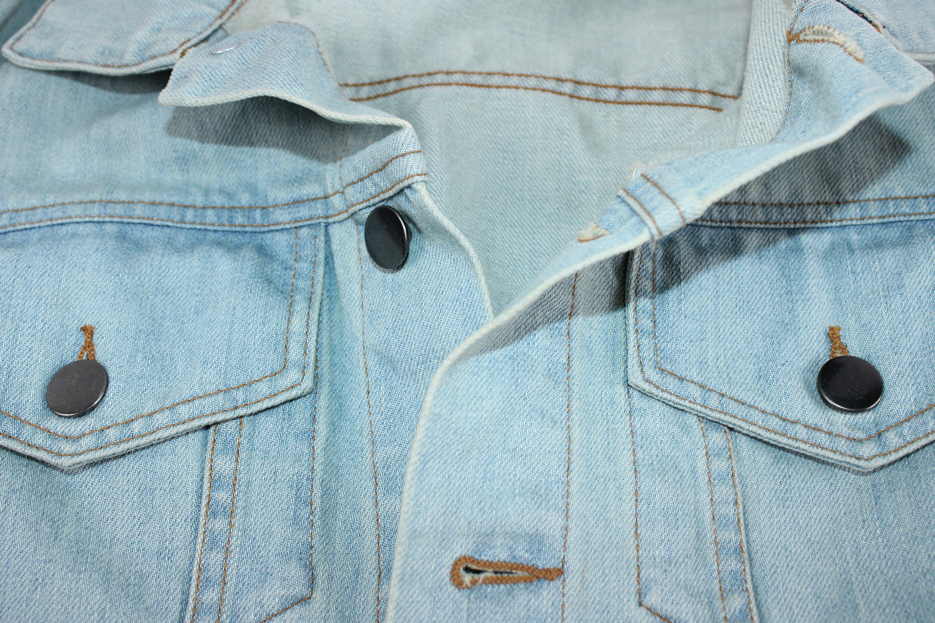 Alexander Wang Denim Jacket with Goat Skin Sleeves