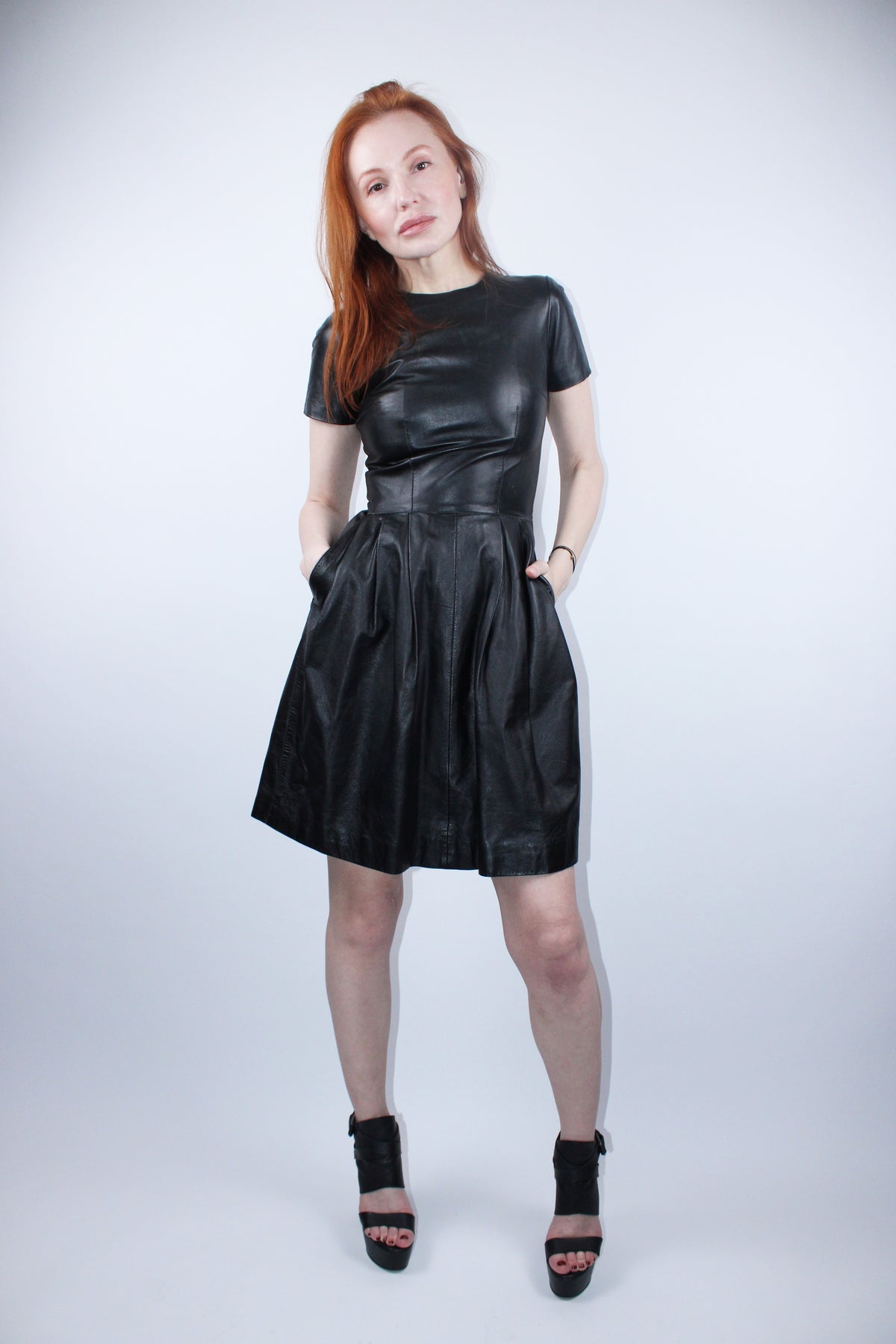 Surface To Air Leather Buckled Heel