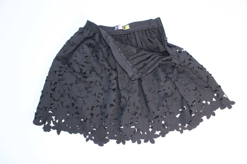 MSGM Laser-Cut Floral Skirt