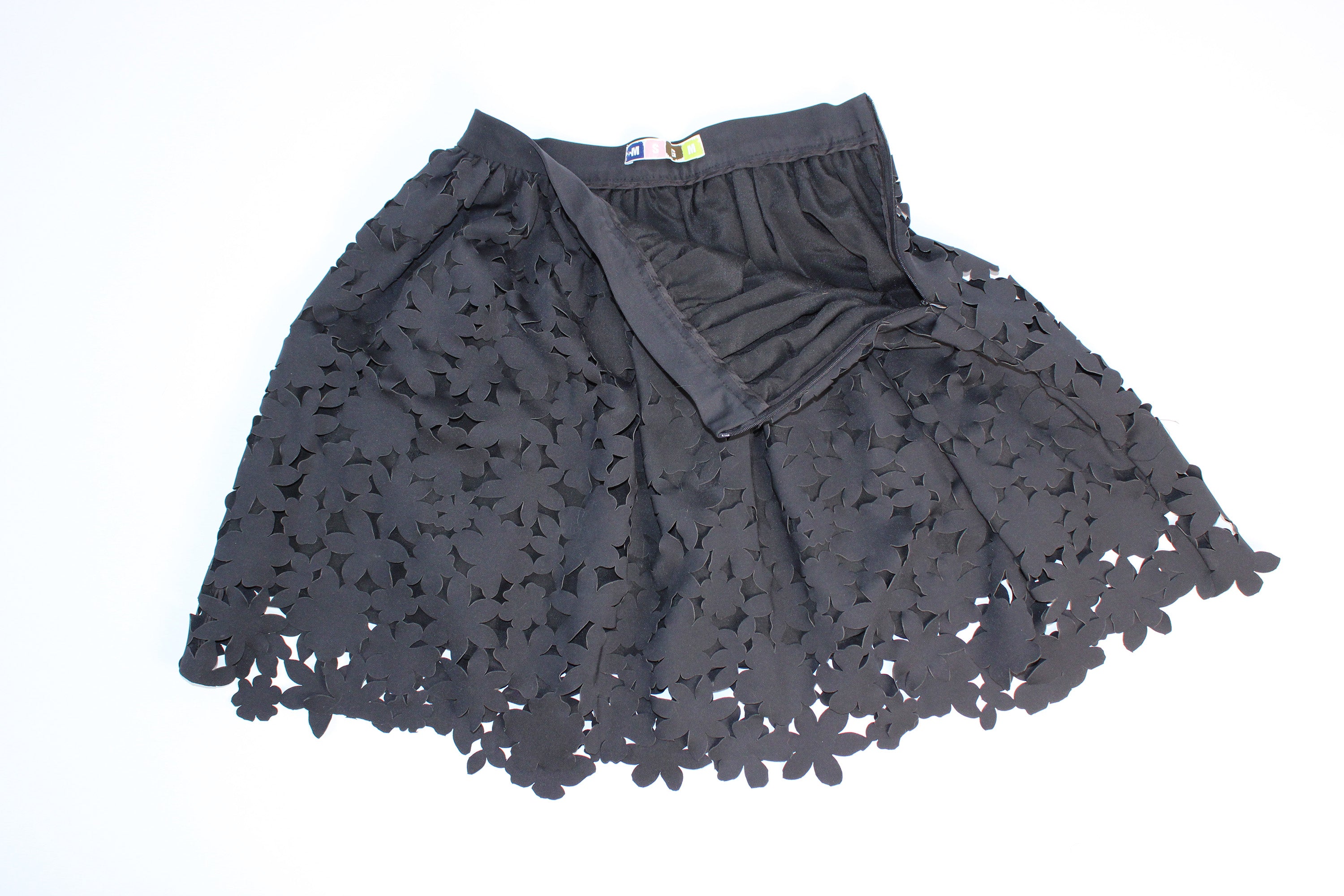 MSGM Laser-Cut Floral Skirt