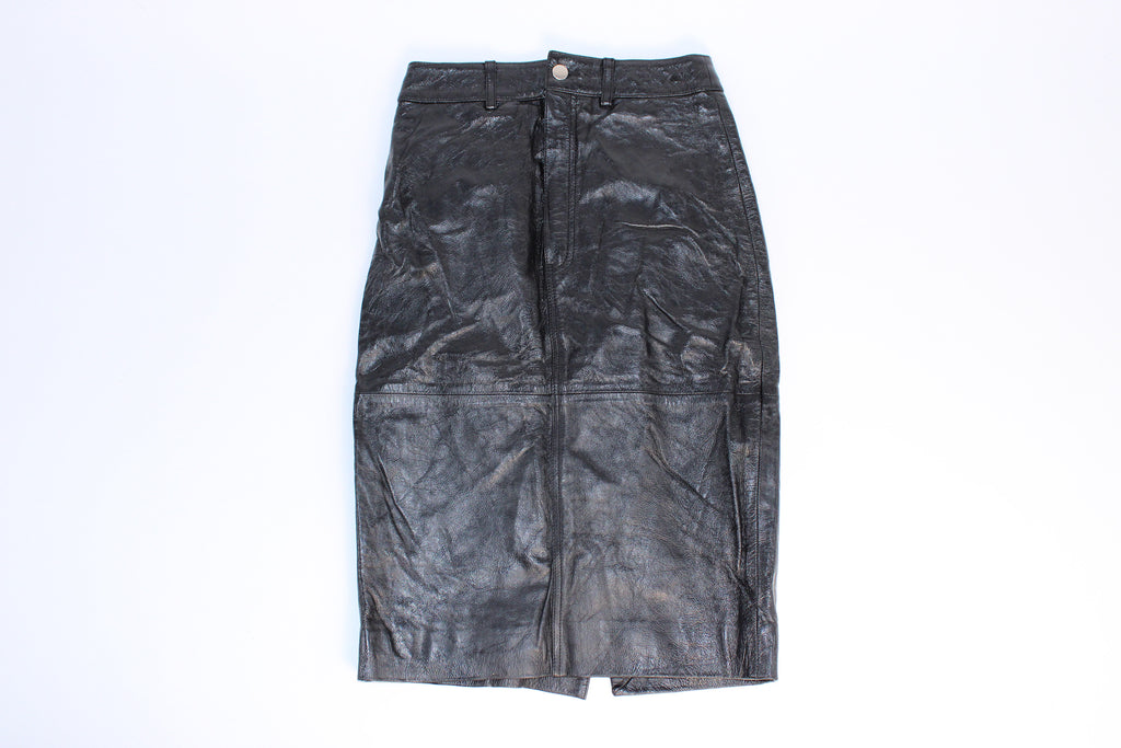 LPA Leather Midi Skirt