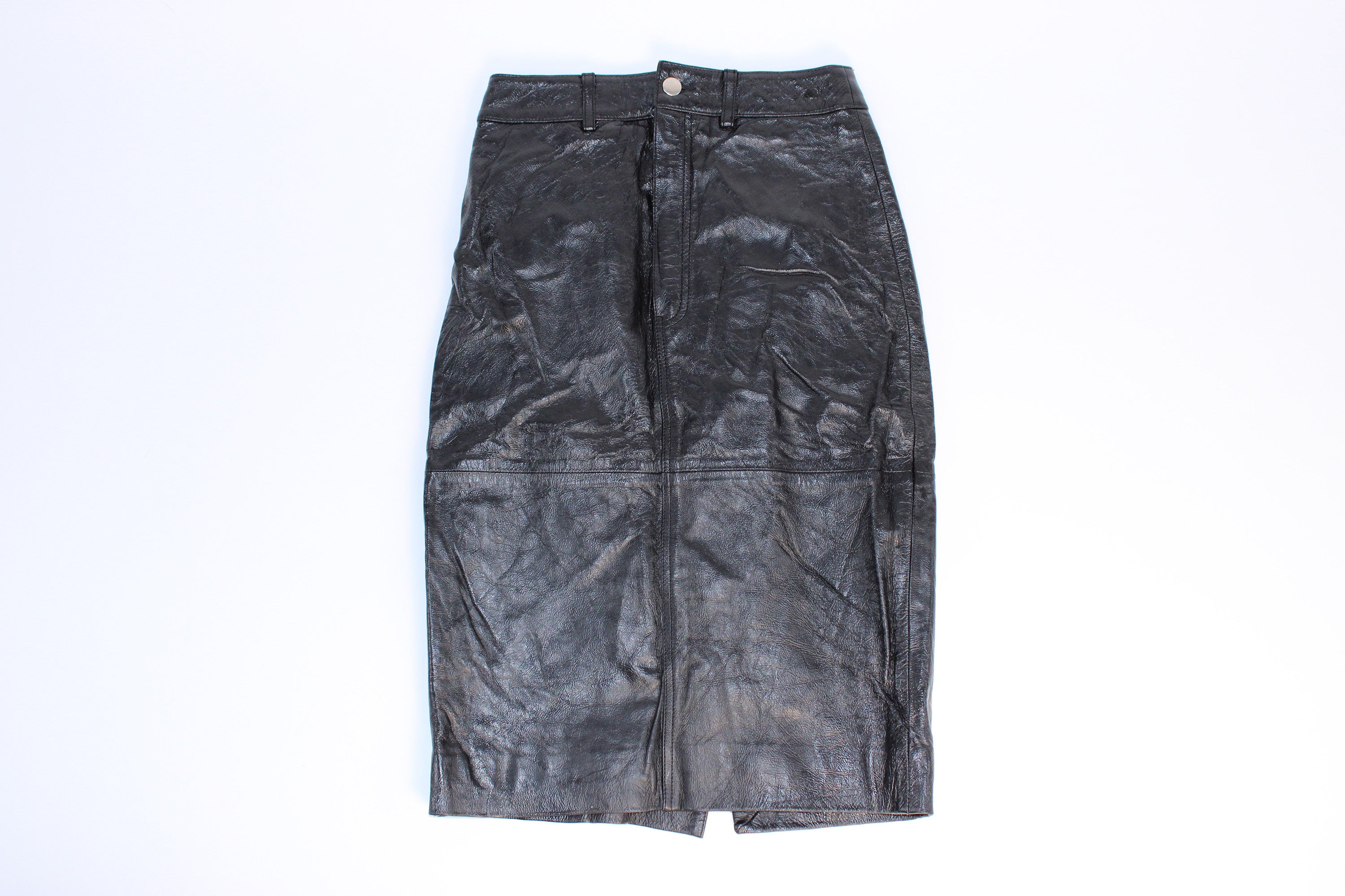 LPA Leather Midi Skirt