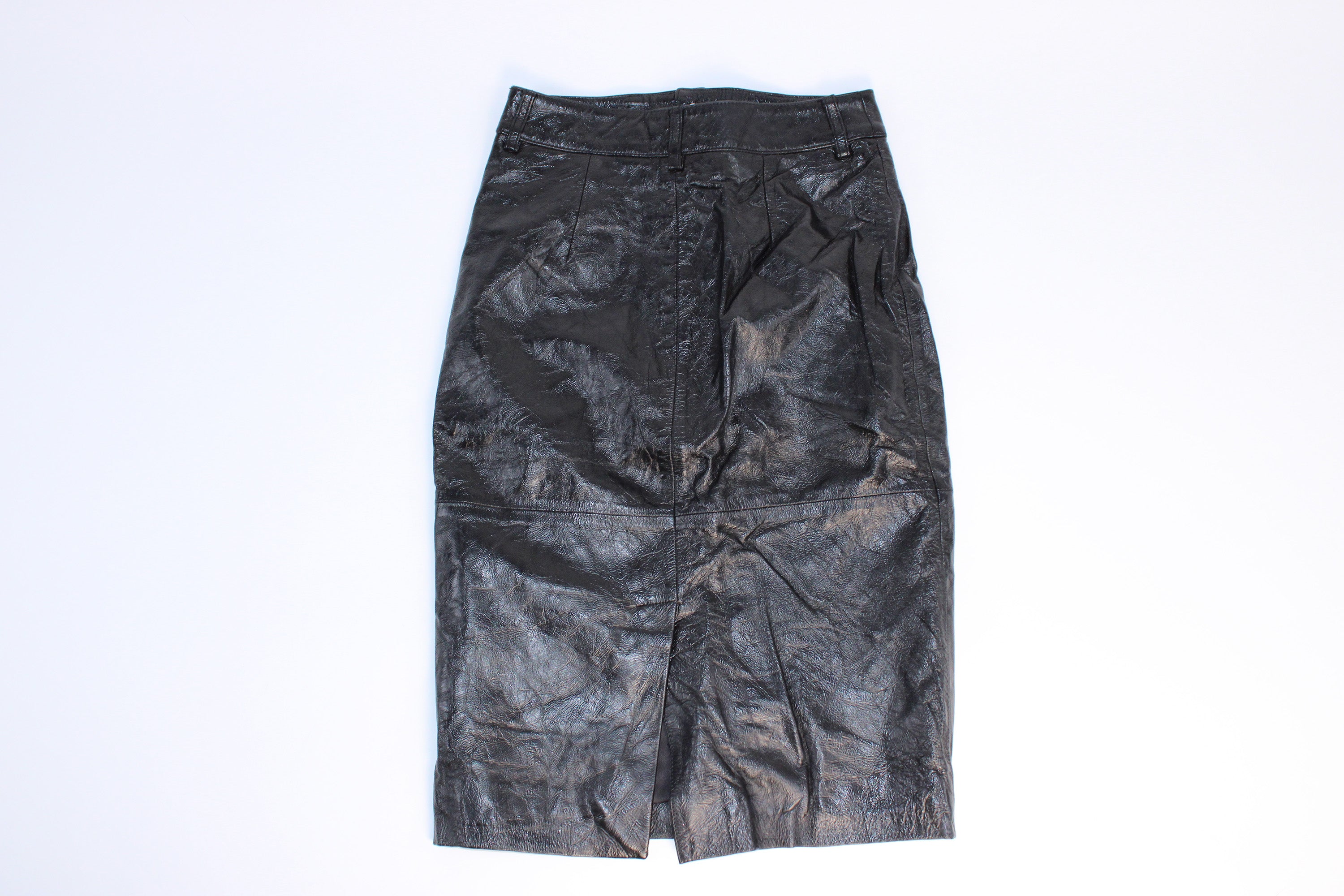 LPA Leather Midi Skirt