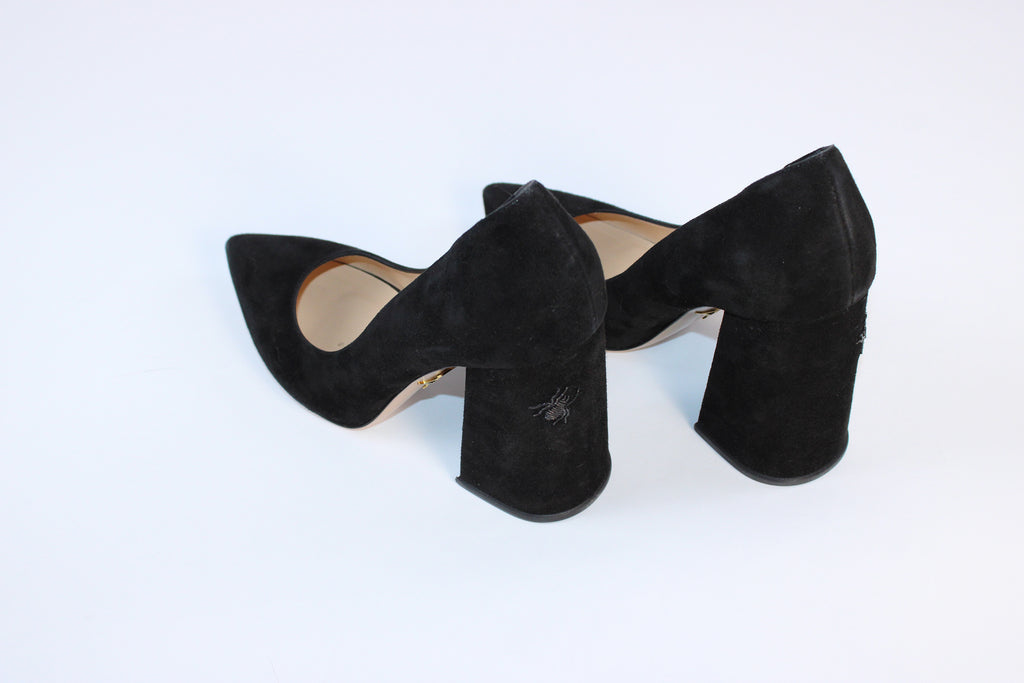 Charlotte Olympia Suede Block Heel Pumps