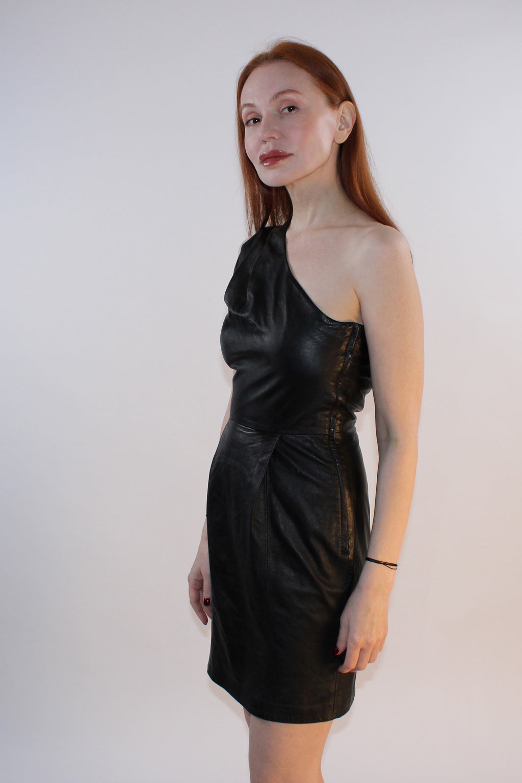 Jimmy Choo x H&M Leather One-Shoulder Dress