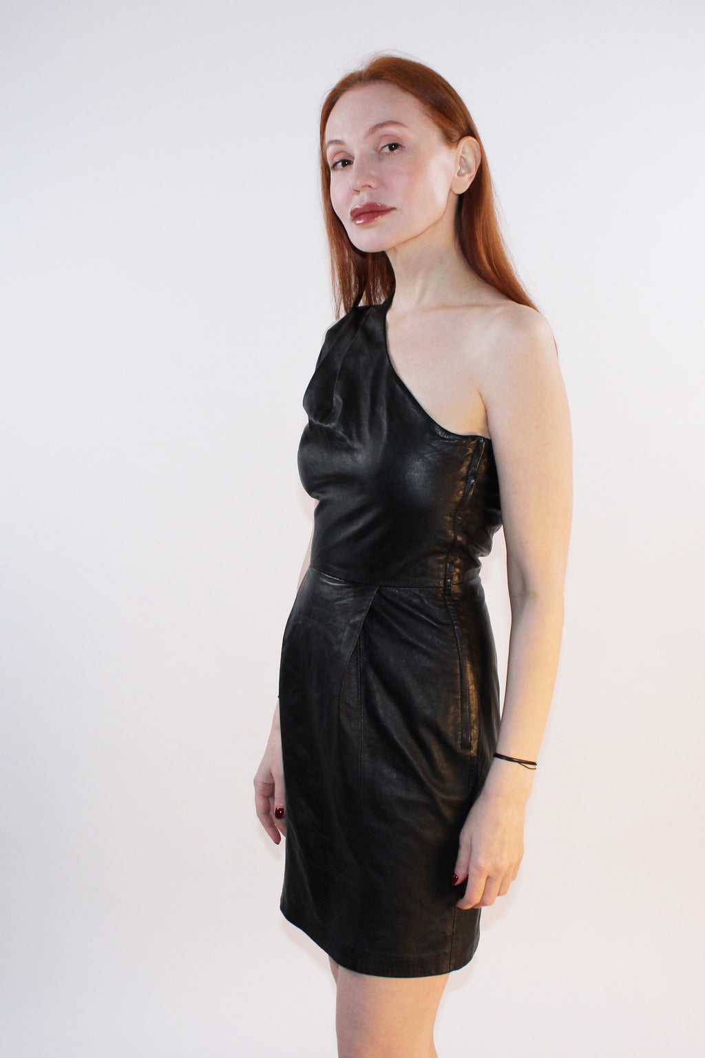 Jimmy Choo x H&M Leather One-Shoulder Dress