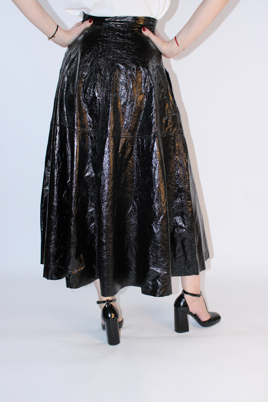 Federica Tosi Metallic Coated Full Skirt