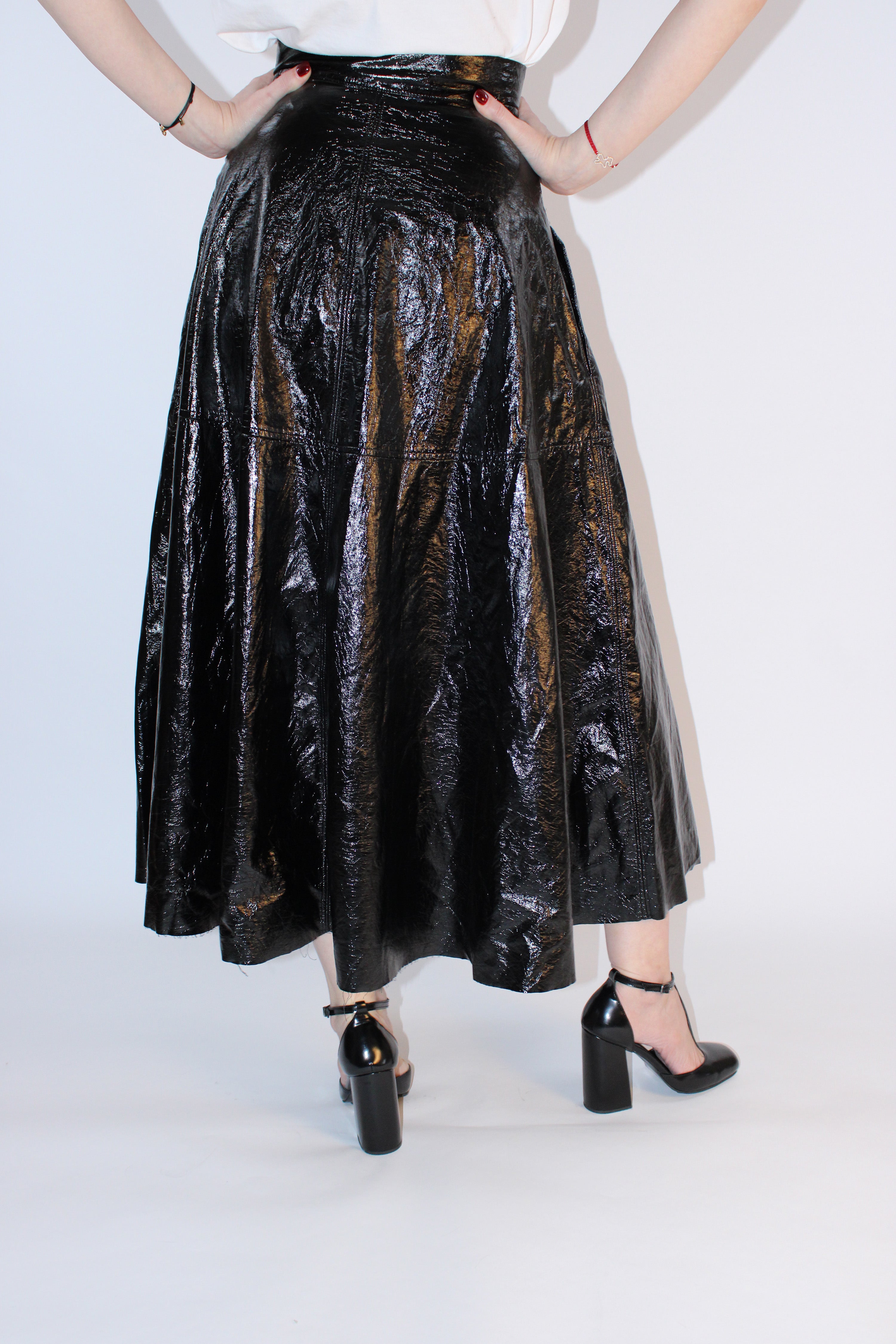 Federica Tosi Metallic Coated Full Skirt