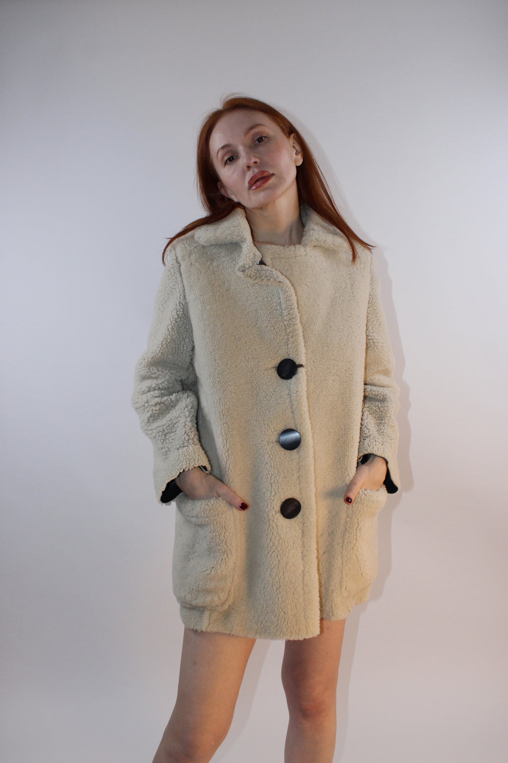 Karl Donoghue Shearling 3 Button Coat