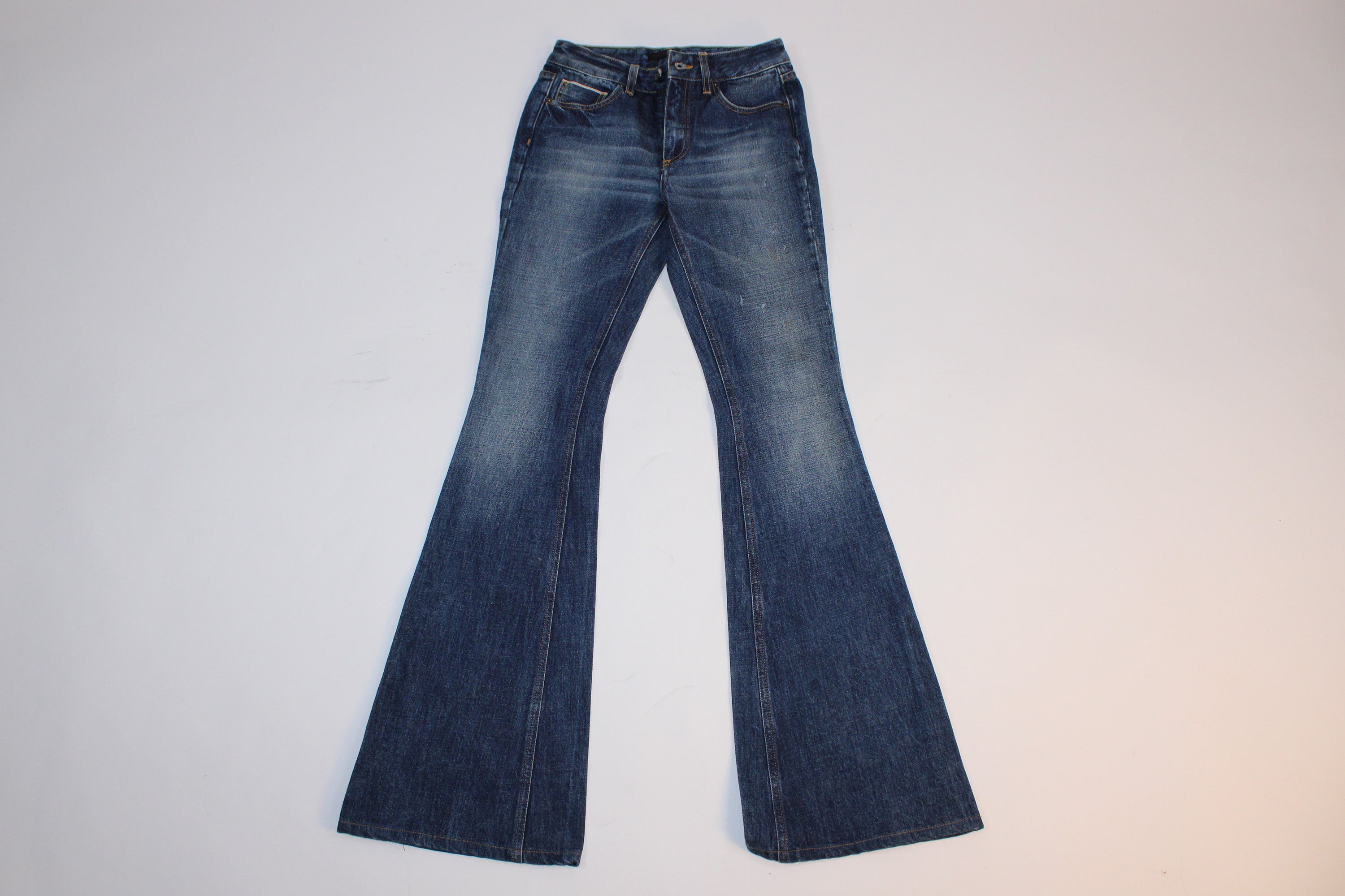 Victoria Beckham Dark Wash Flare Jeans