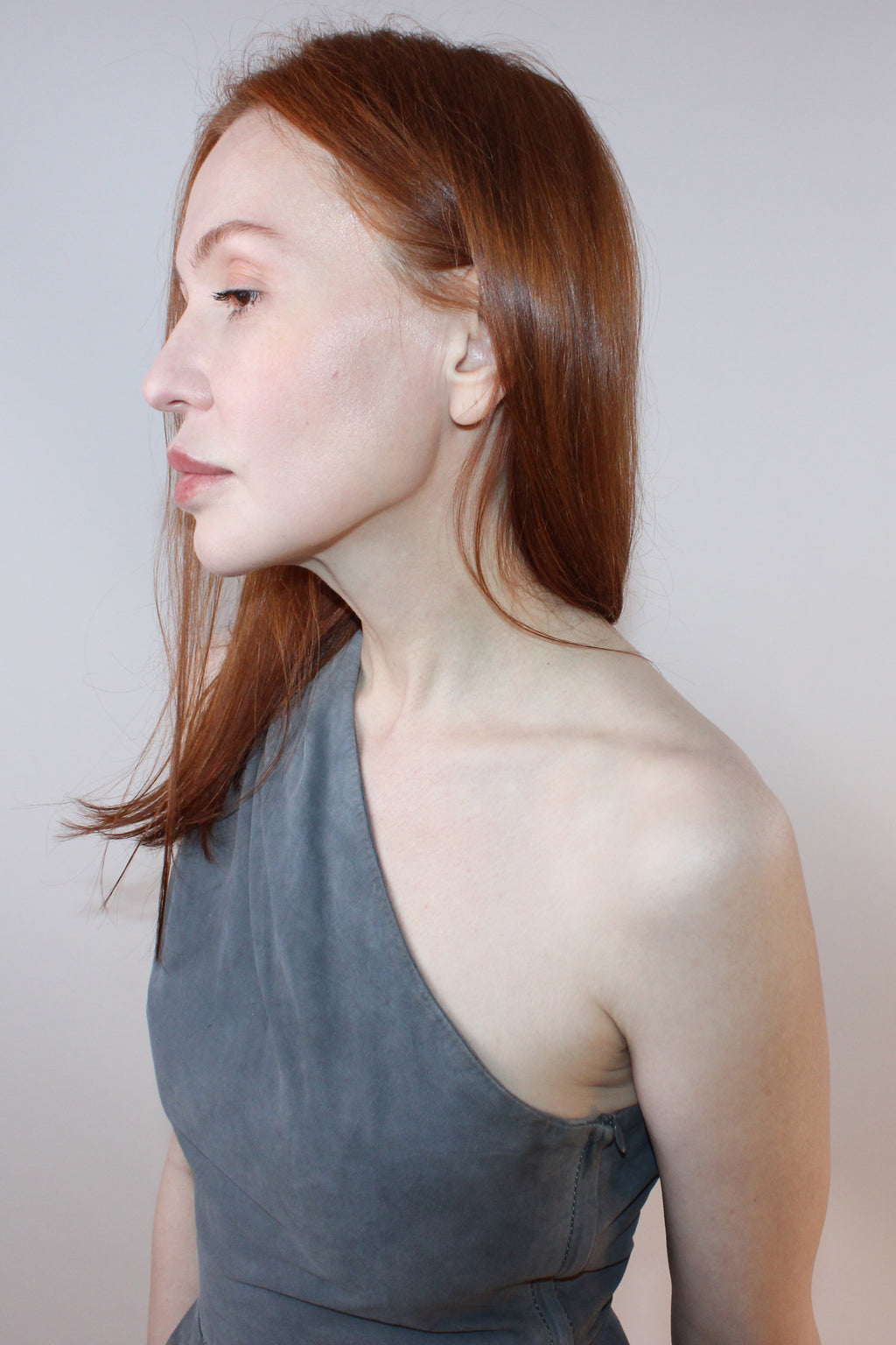 Jimmy Choo x H&M Suede One-Shoulder Dress