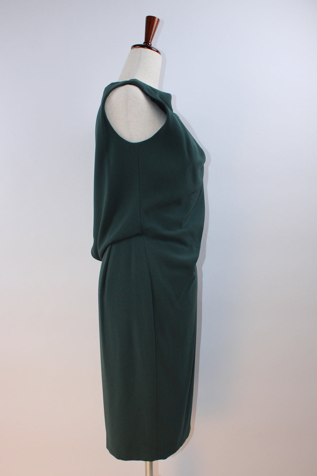 Alexander Wang Draped Sleeveless Dress With Leather Panel