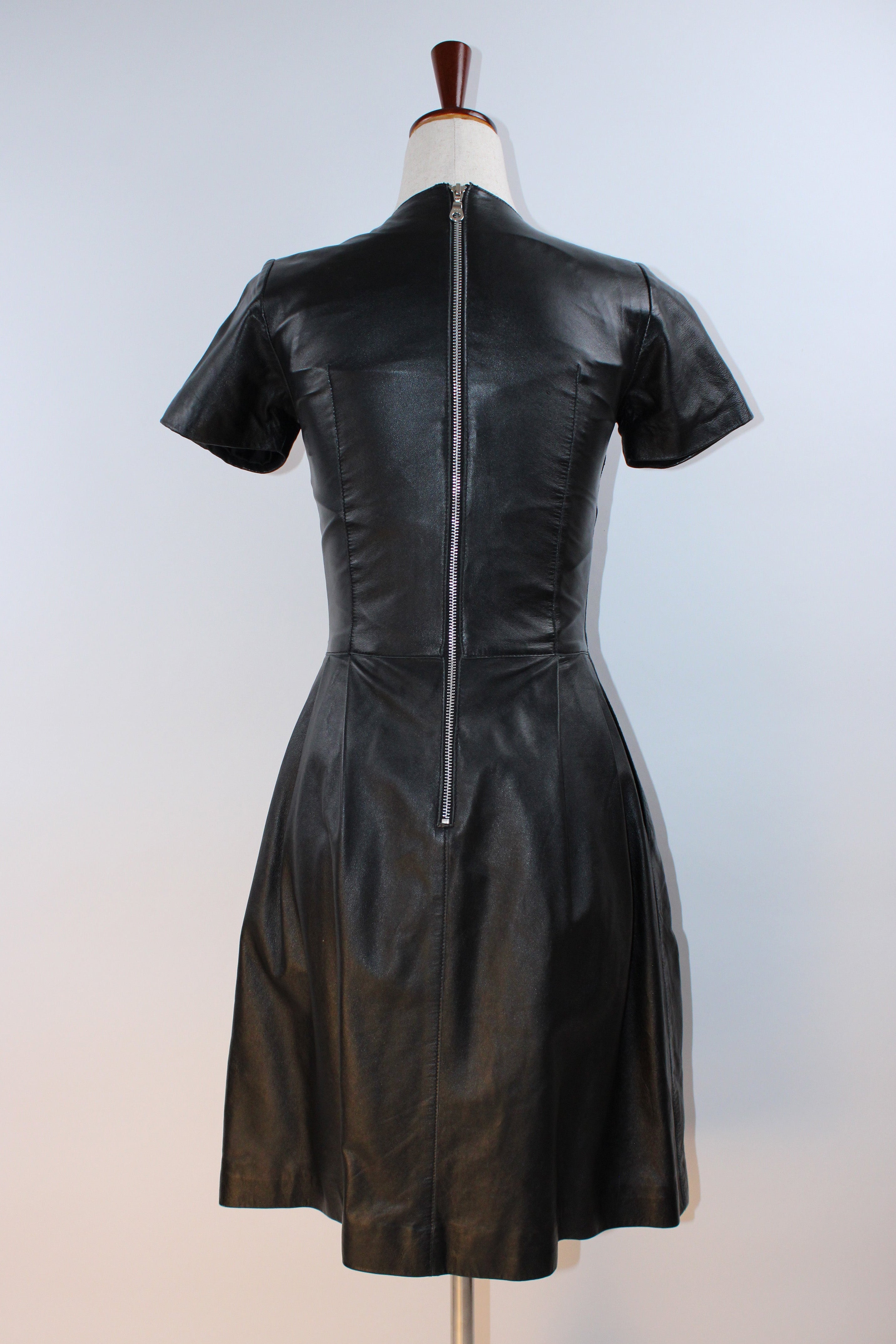 Iris & Ink Leather Fit-And-Flare Dress