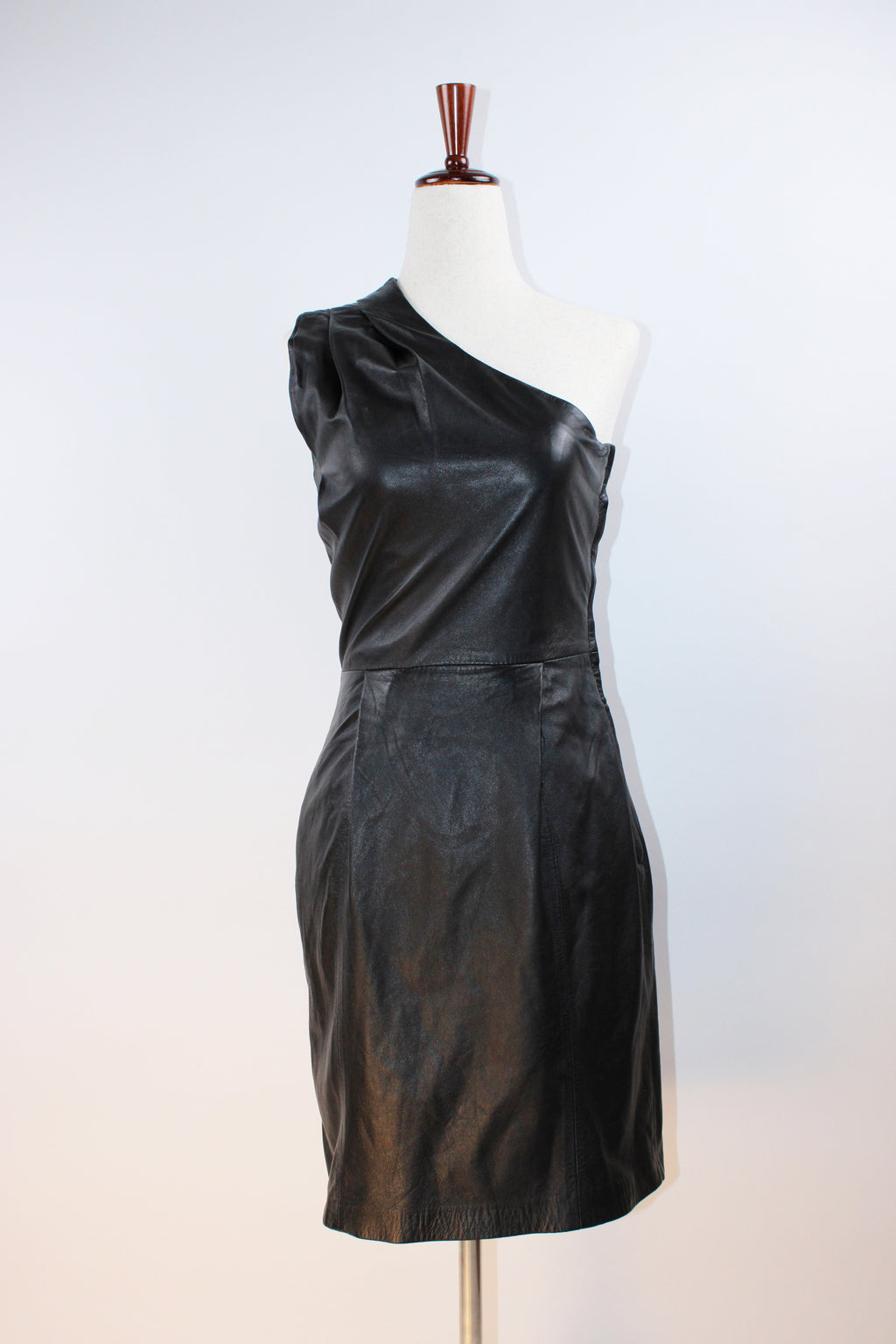 Jimmy Choo x H&M Leather One-Shoulder Dress