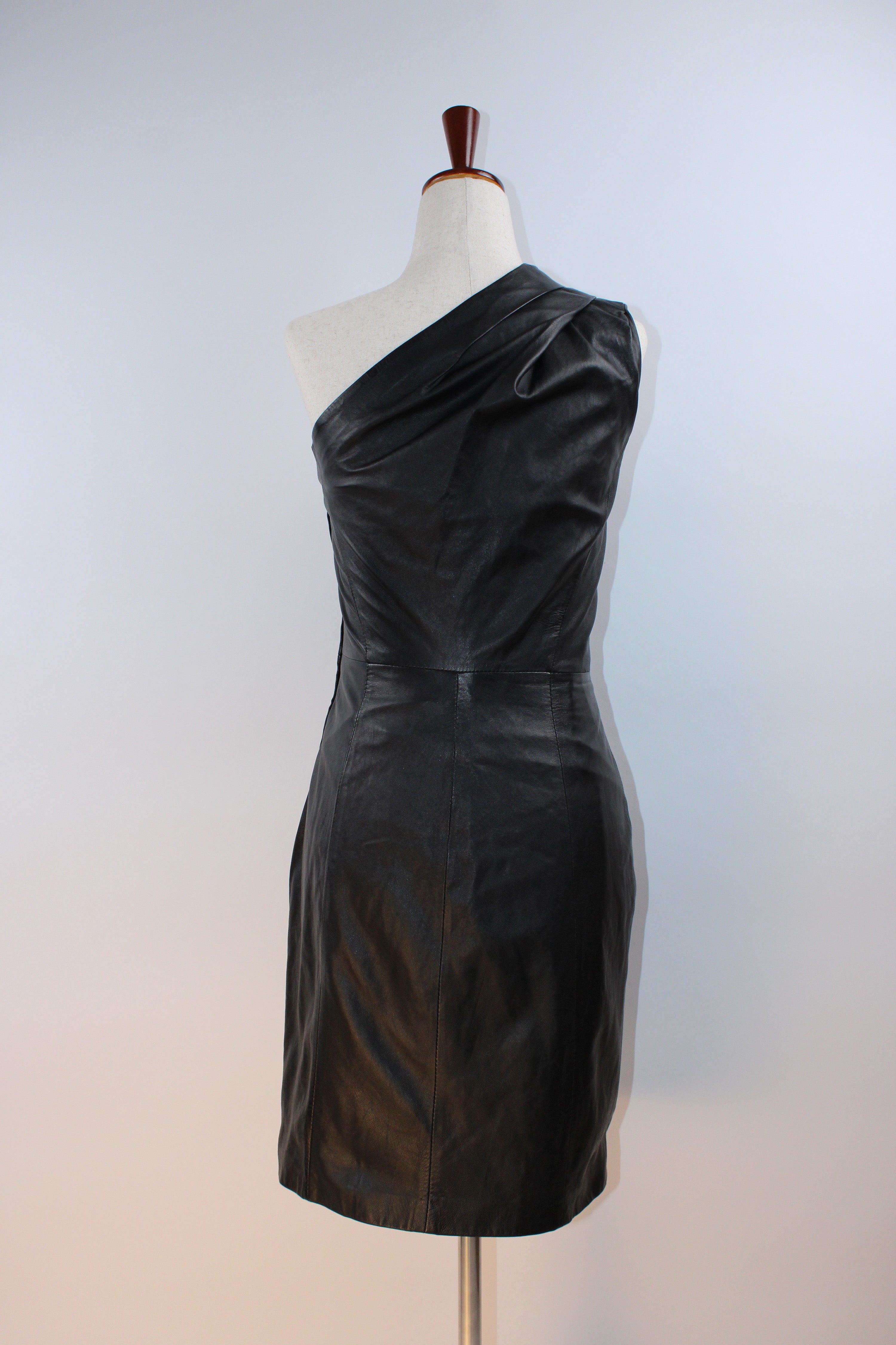 Jimmy Choo x H&M Leather One-Shoulder Dress