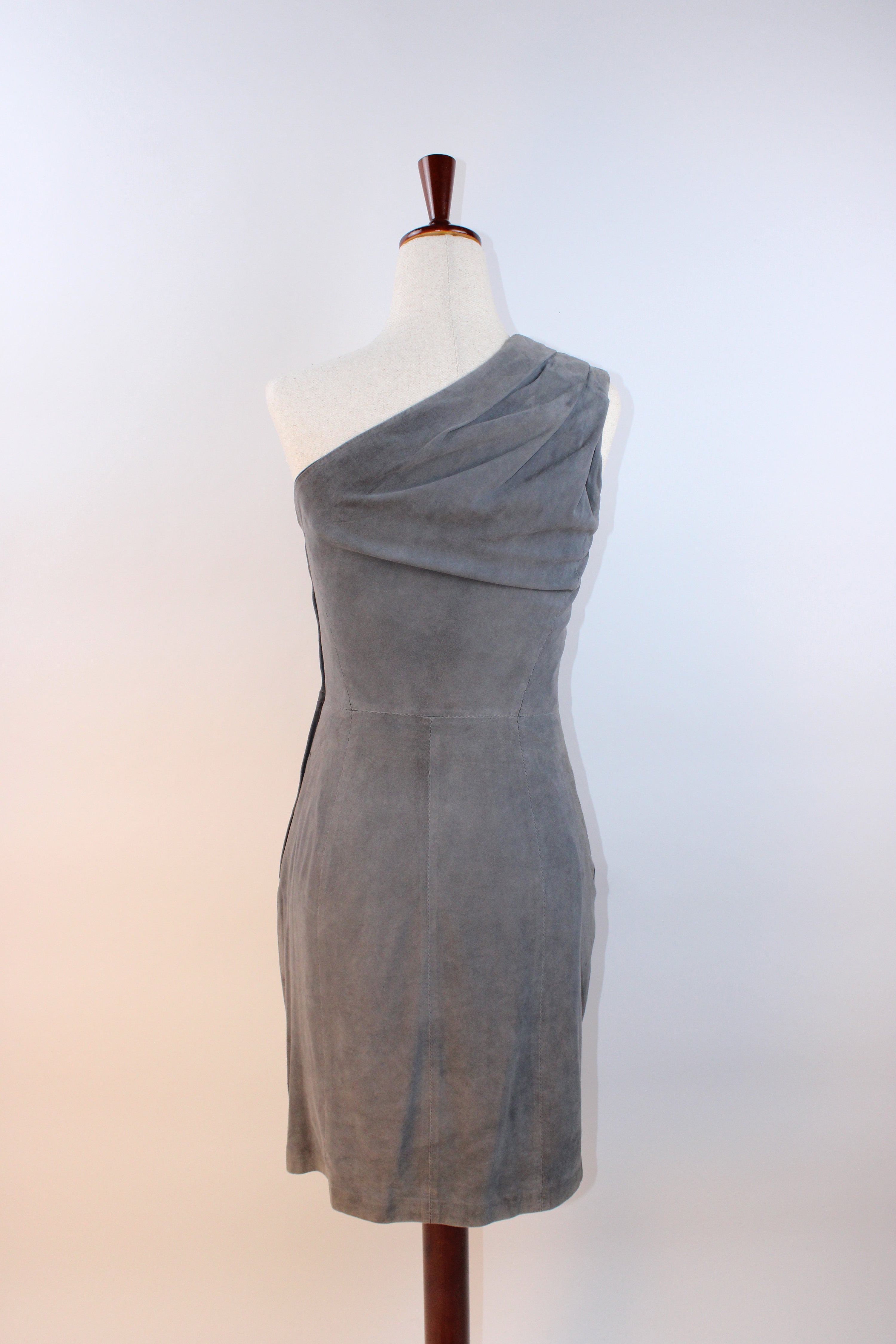 Jimmy Choo x H&M Suede One-Shoulder Dress
