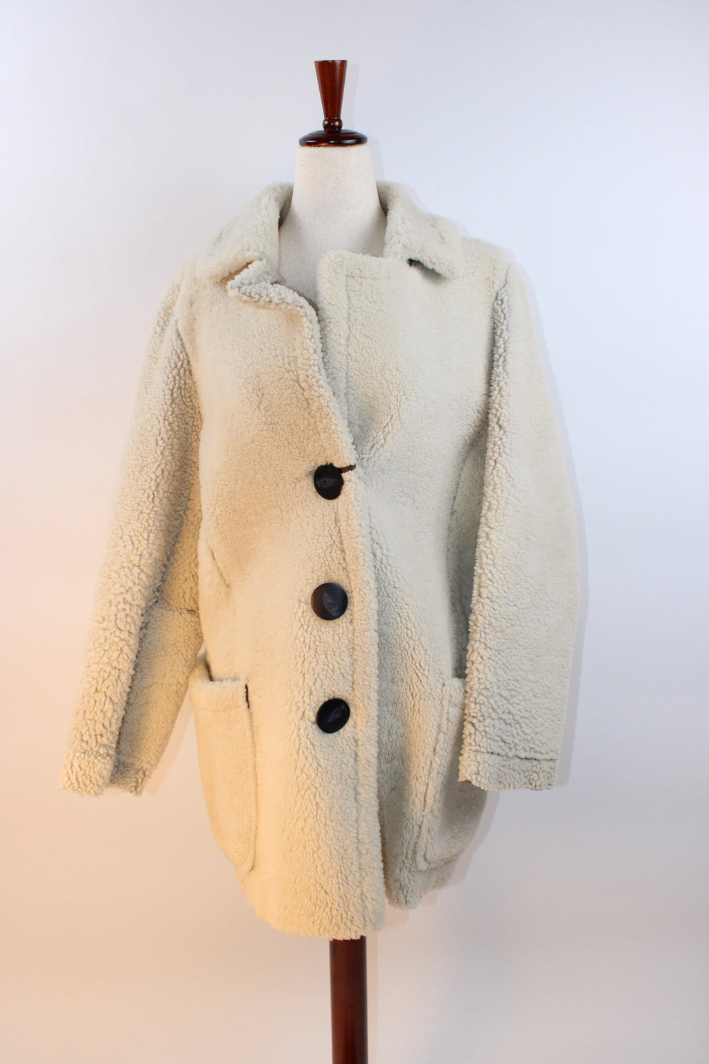 Karl Donoghue Shearling 3 Button Coat