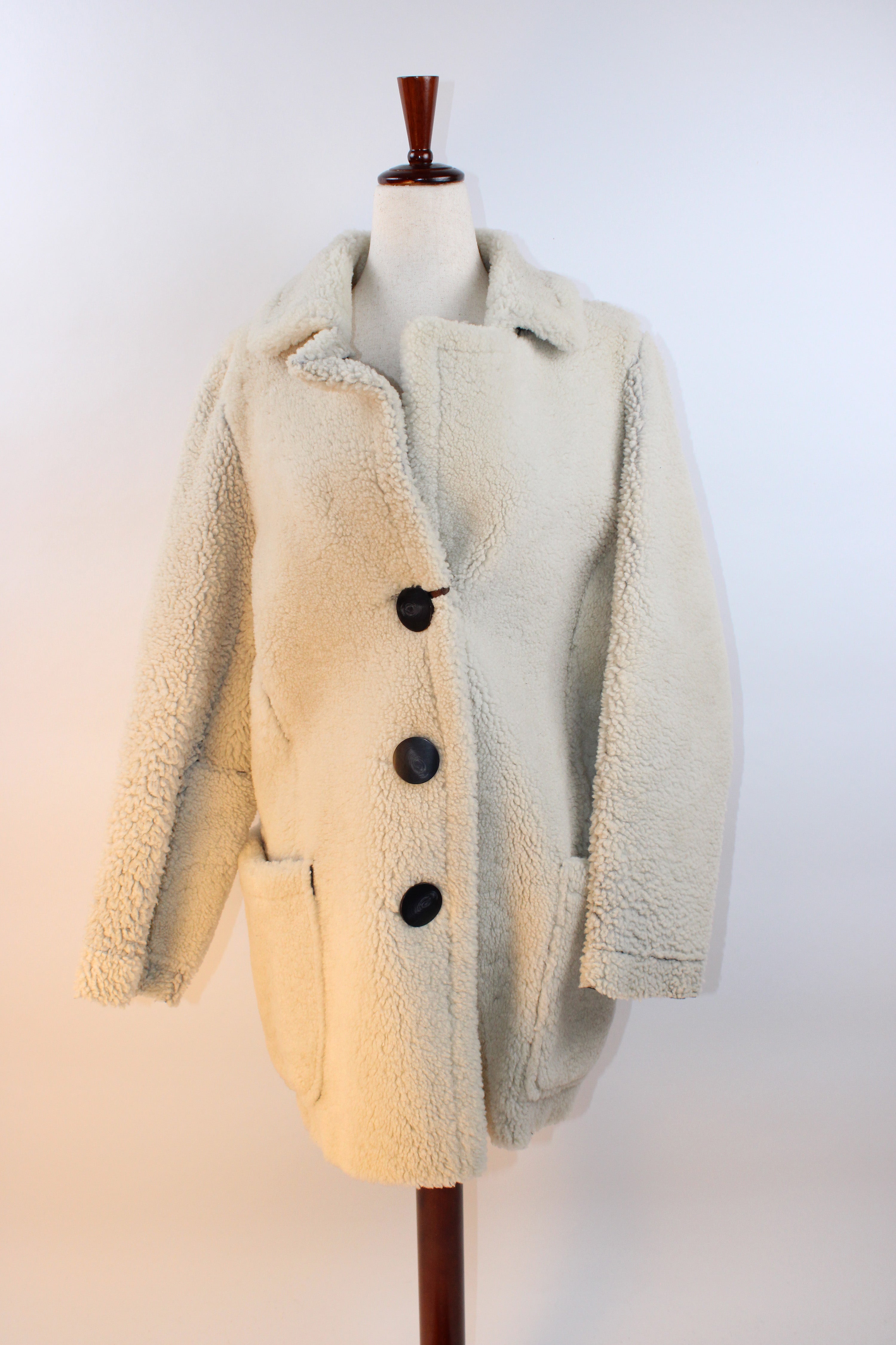 Karl Donoghue Shearling 3 Button Coat