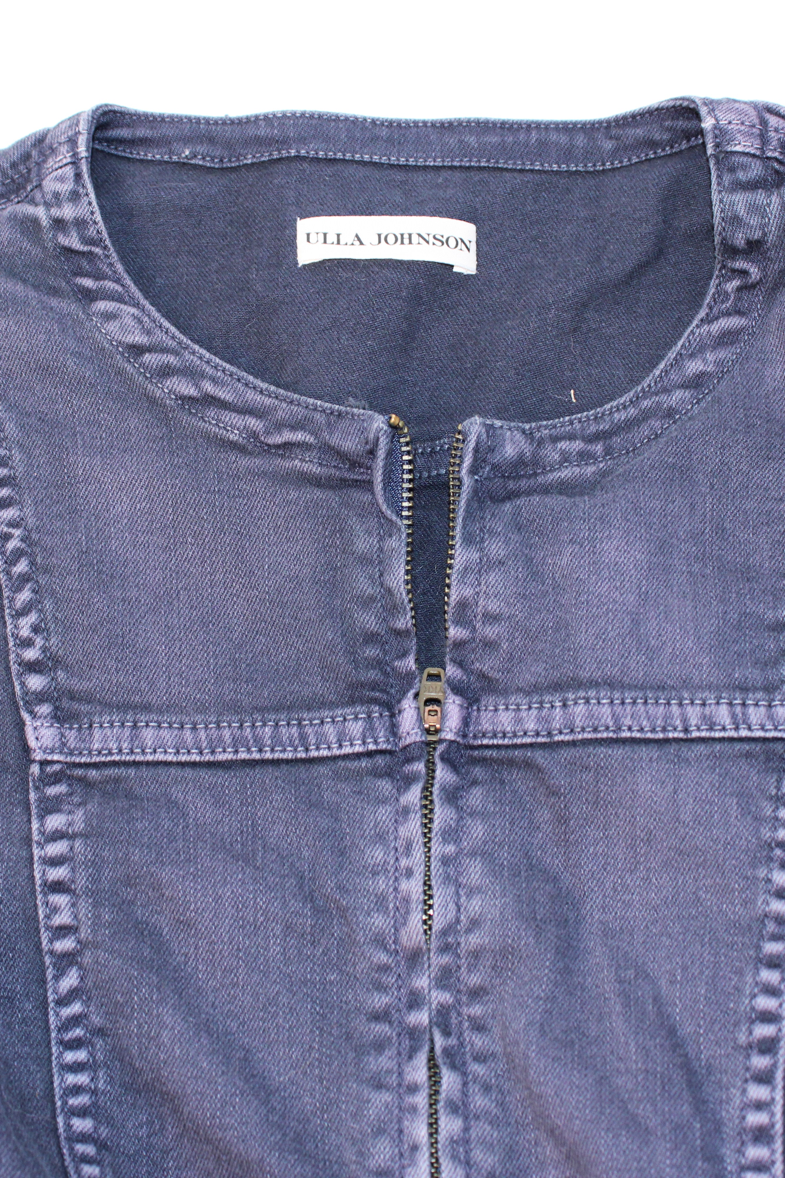 Ulla Johnson Denim Puff Sleeve Jumpsuit