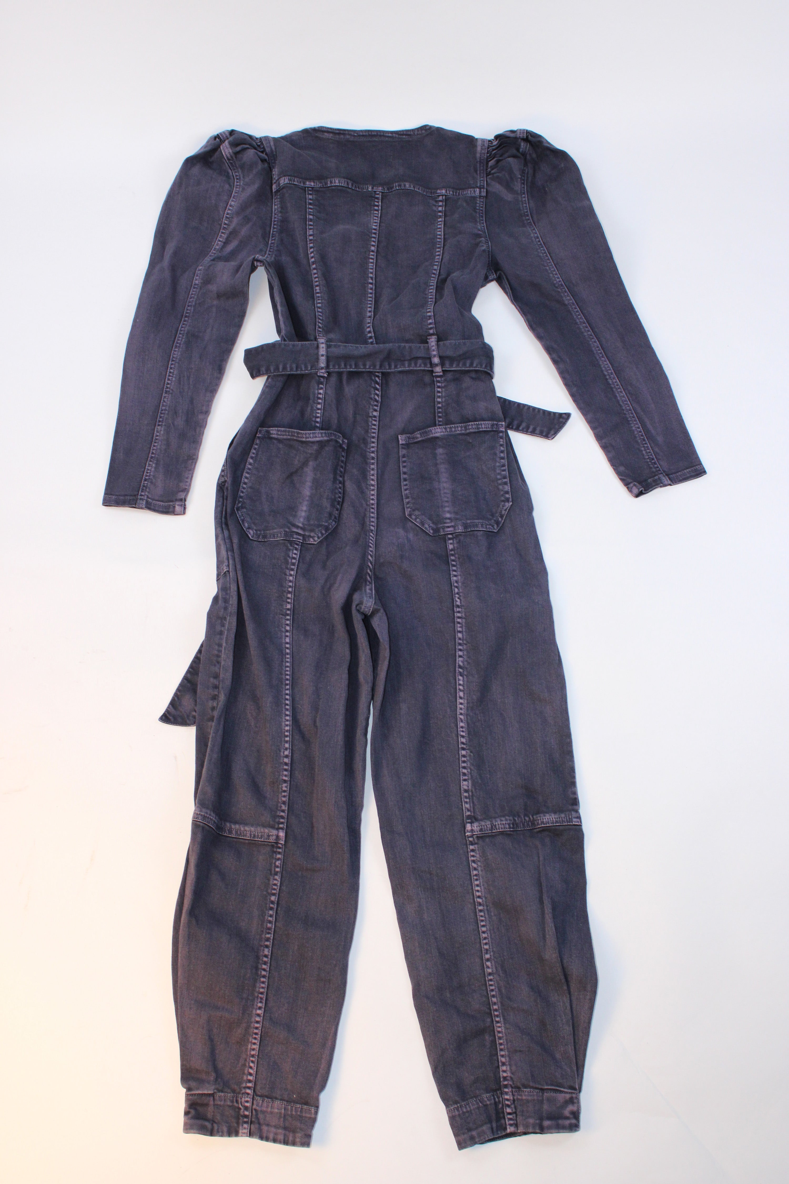 Ulla Johnson Denim Puff Sleeve Jumpsuit