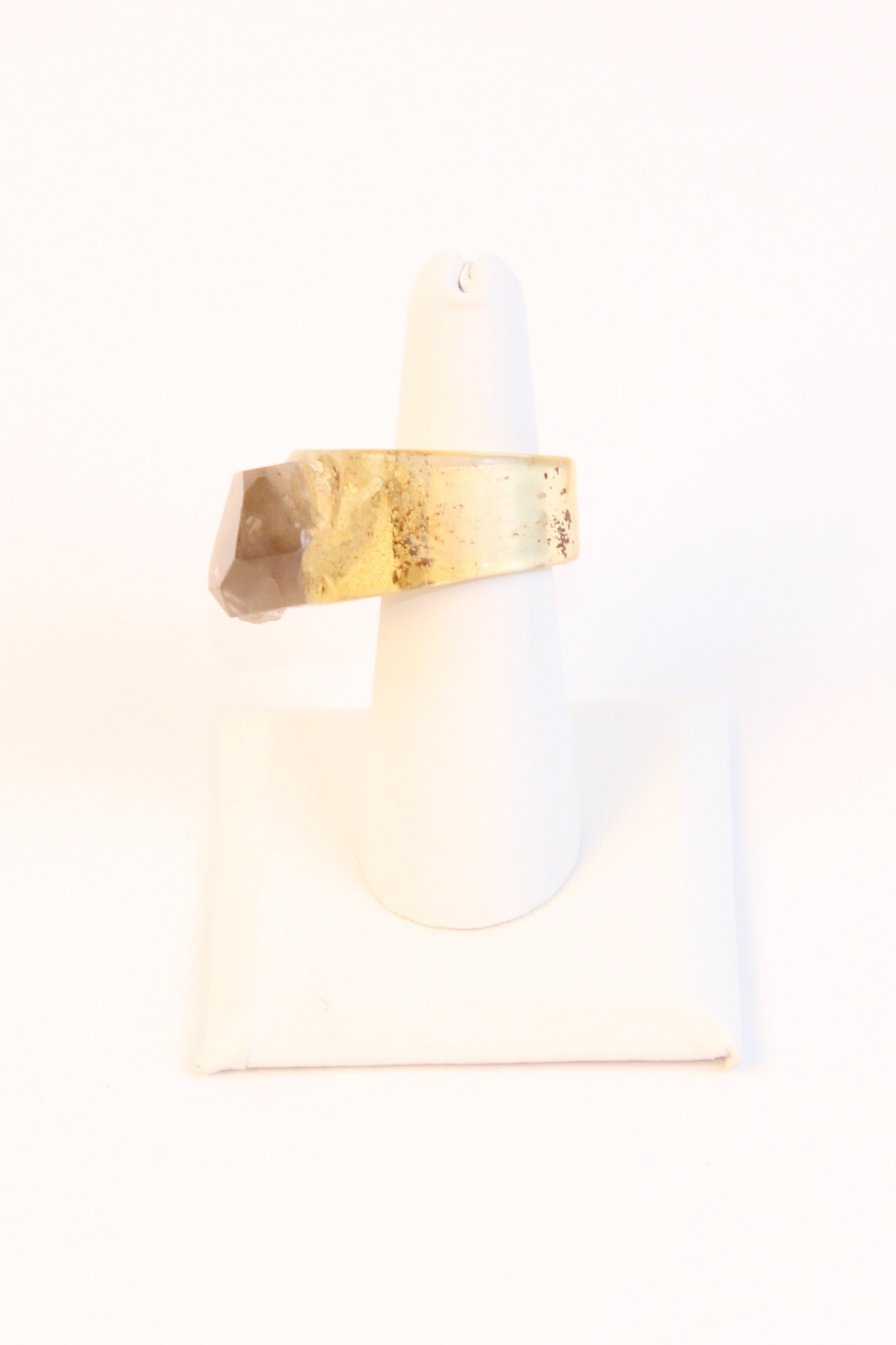 Topaz Crystal Resin Statement Ring