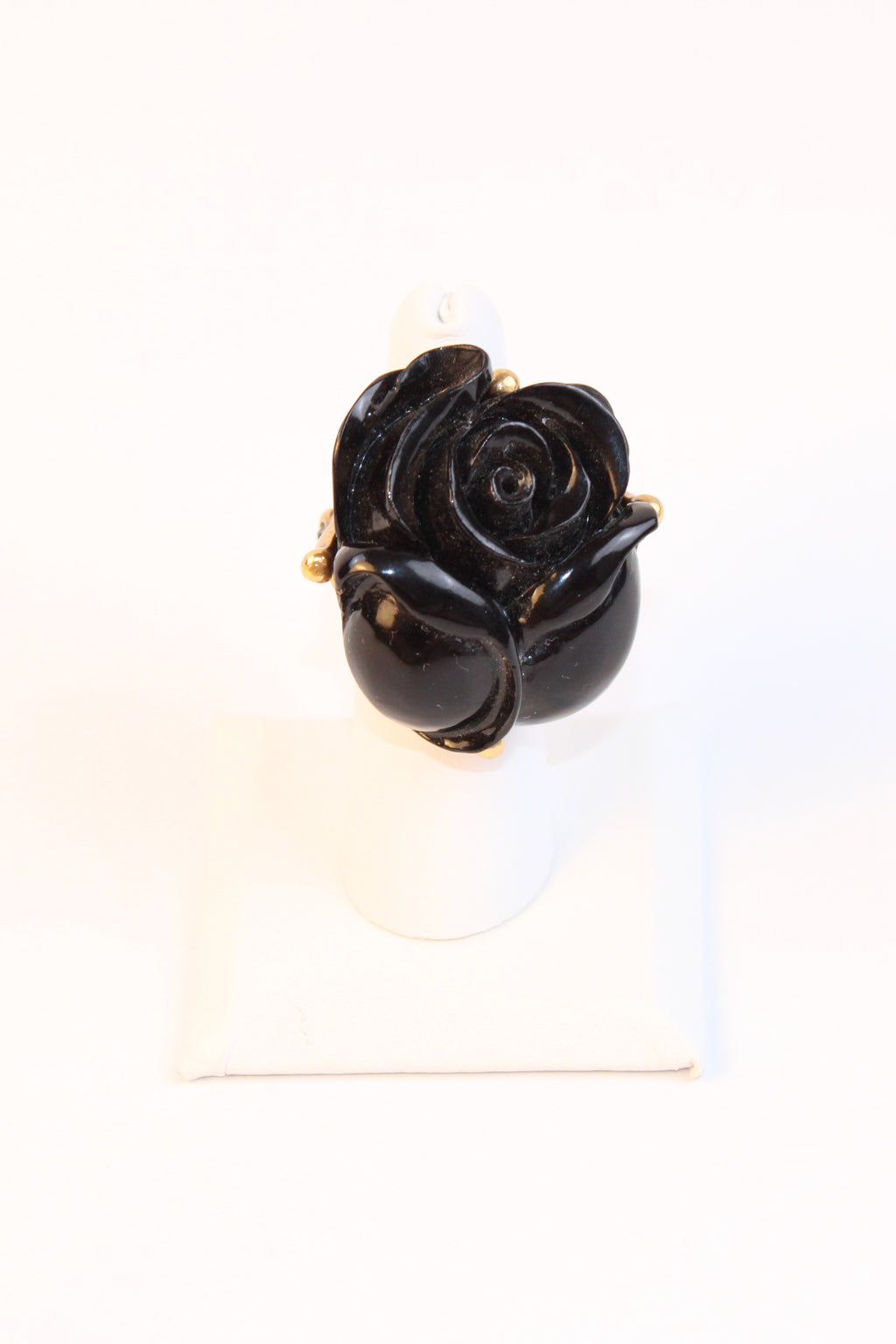 Oscar de la Renta Black Rose Statement Ring