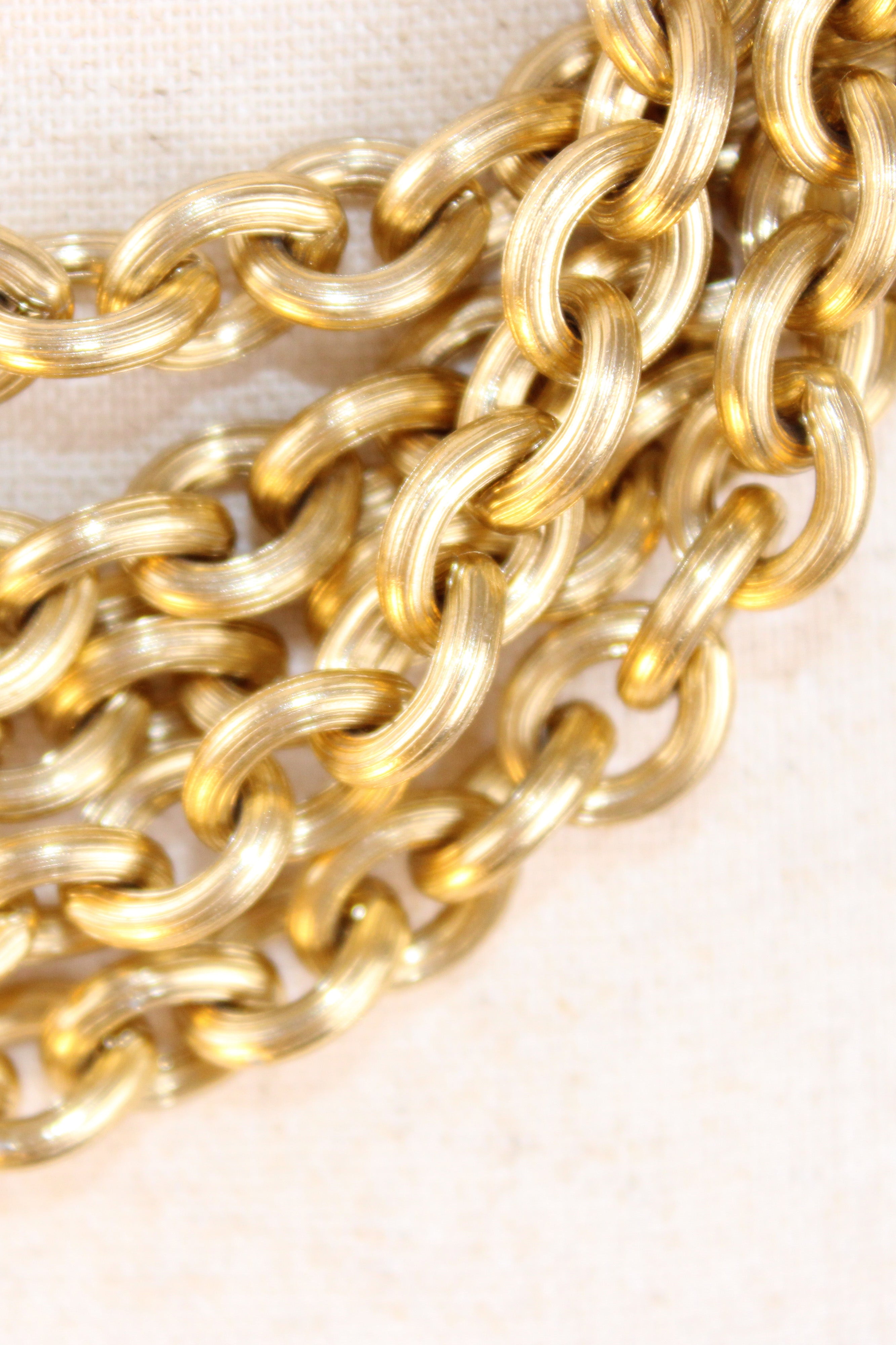 Gold-Tone Multi-Strand Chain Necklace