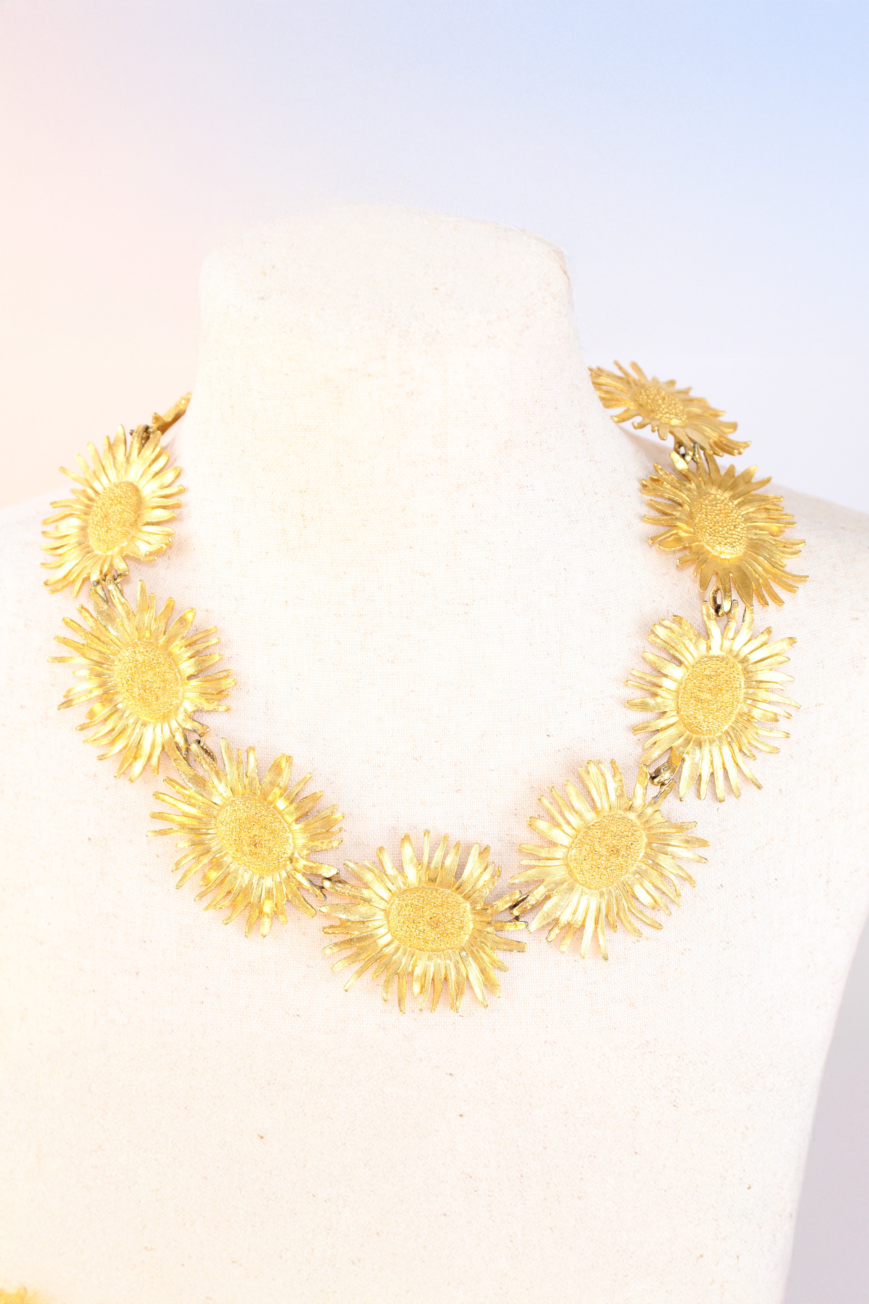 Judith Woracek Gold-Tone Sunburst Statement Necklace