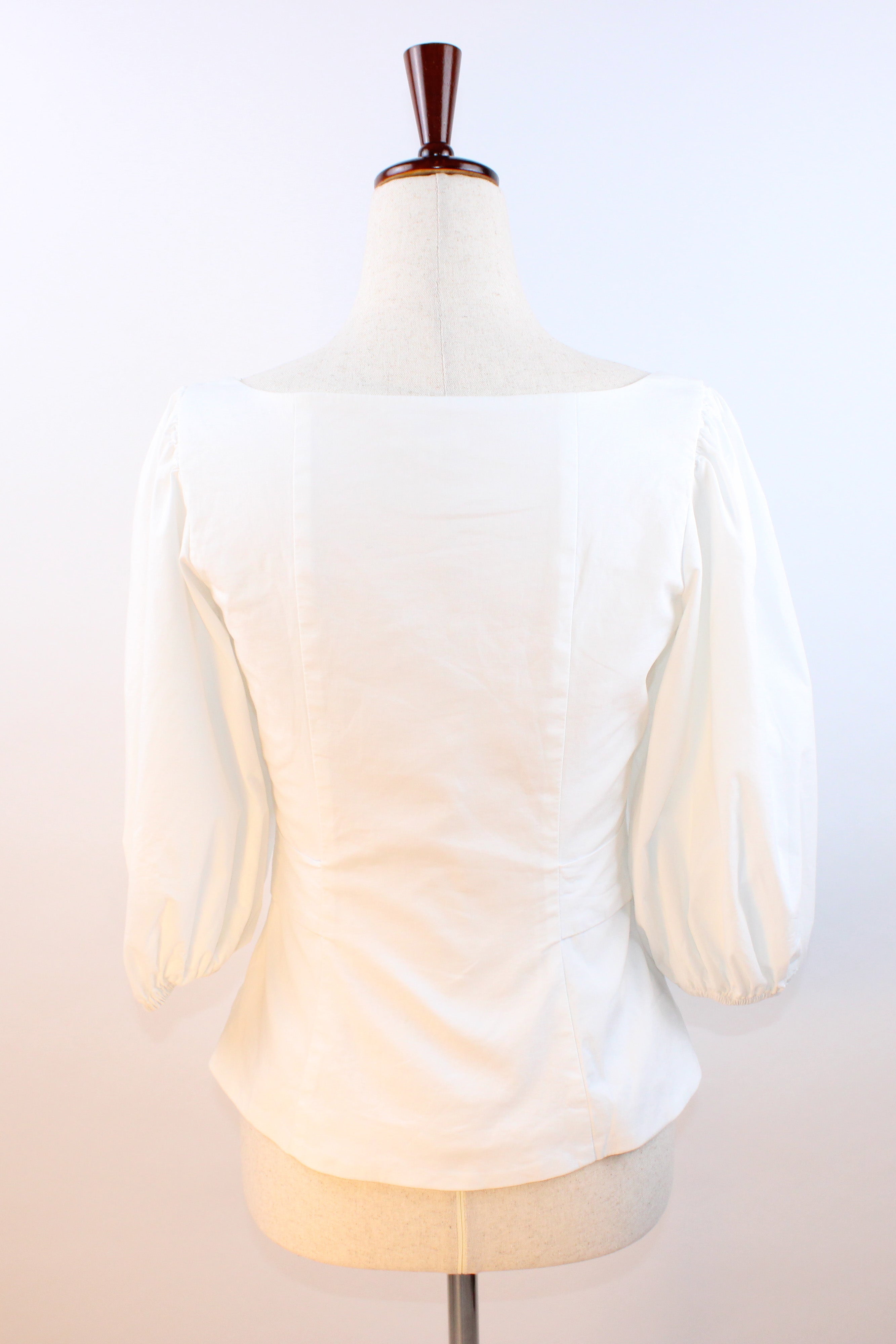 LPA Puff Sleeve Tie Front Blouse