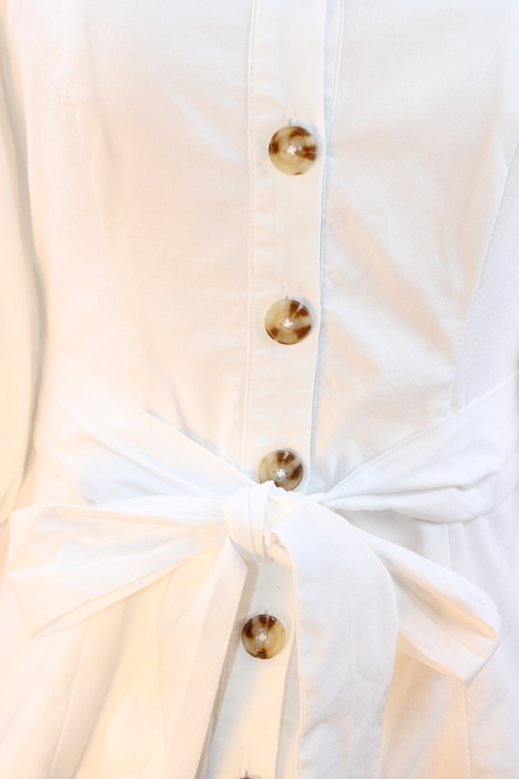 LPA Puff Sleeve Tie Front Blouse