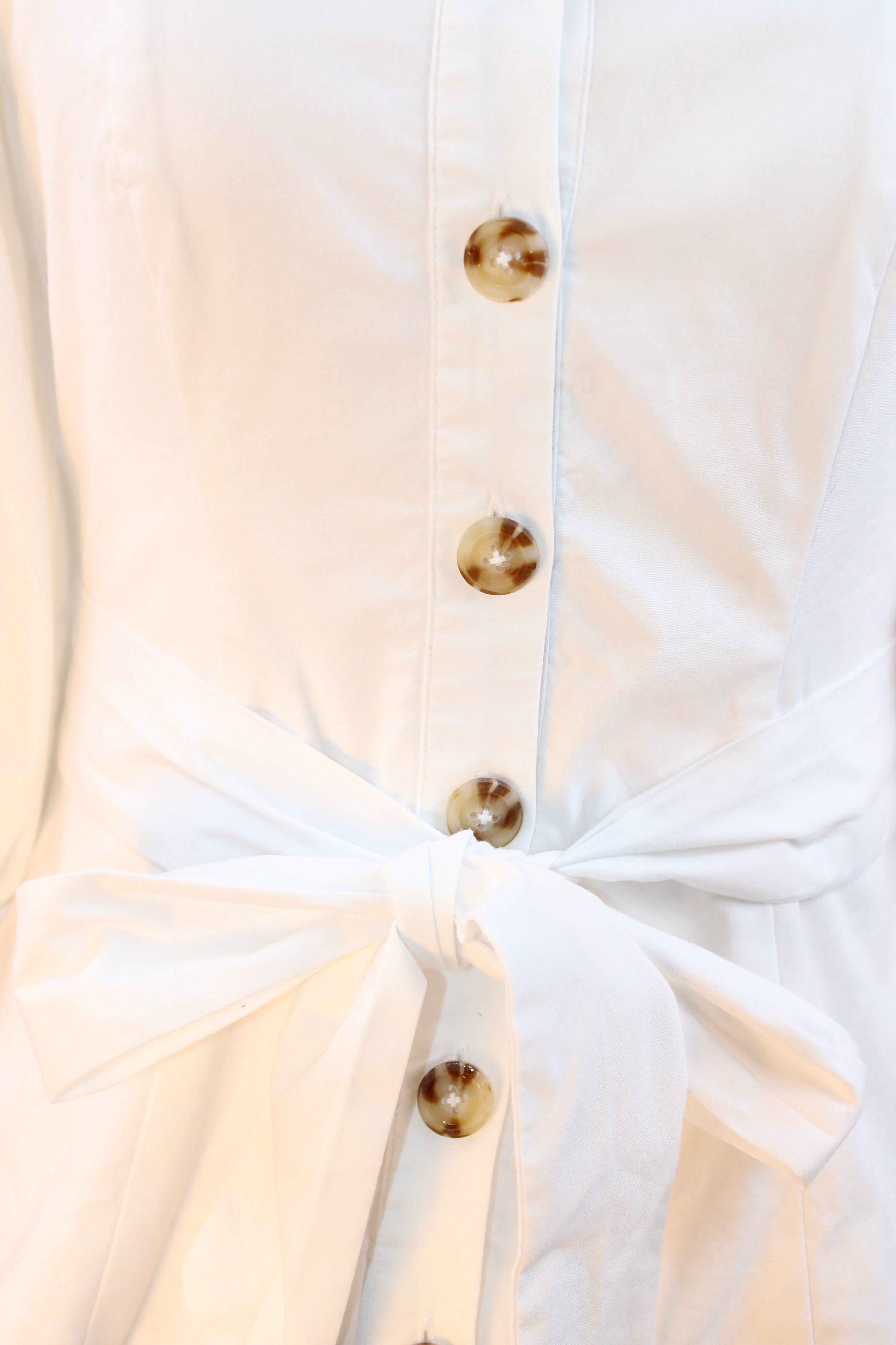 LPA Puff Sleeve Tie Front Blouse