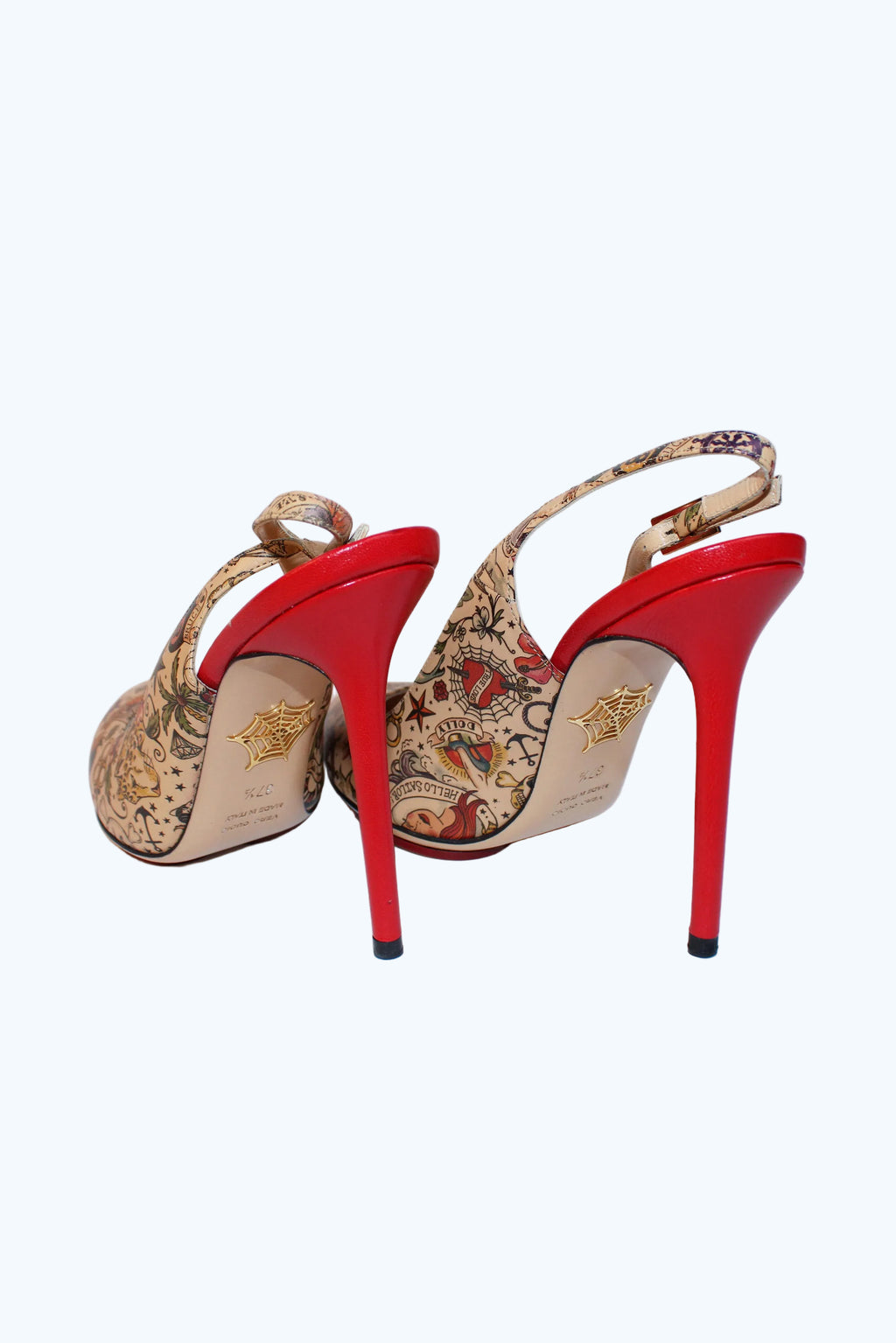 Charlotte Olympia Tattoo Print Slingback Pumps