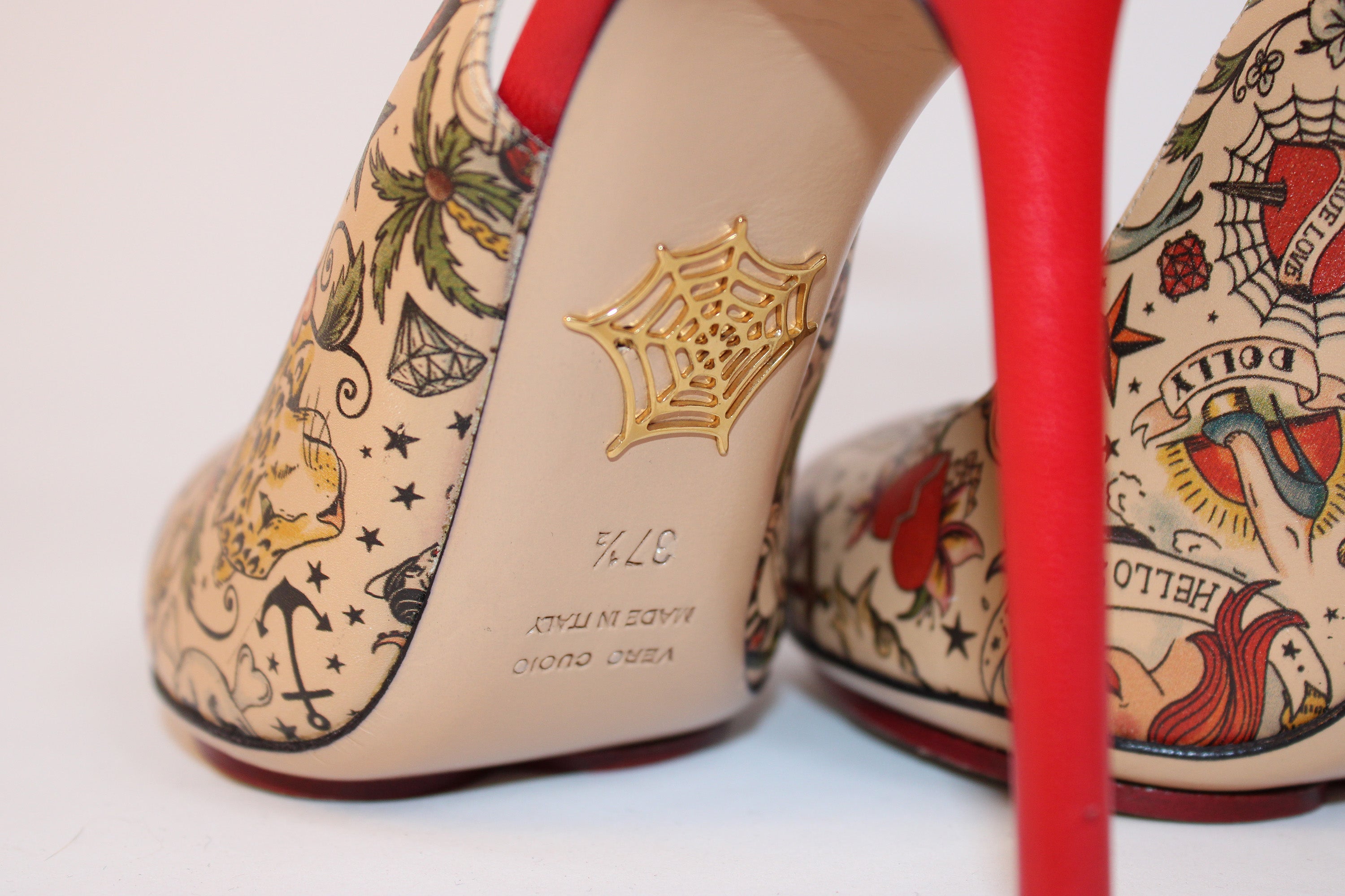 Charlotte Olympia Tattoo Print Slingback Pumps