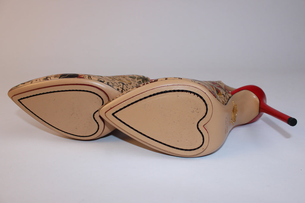 Charlotte Olympia Tattoo Print Slingback Pumps