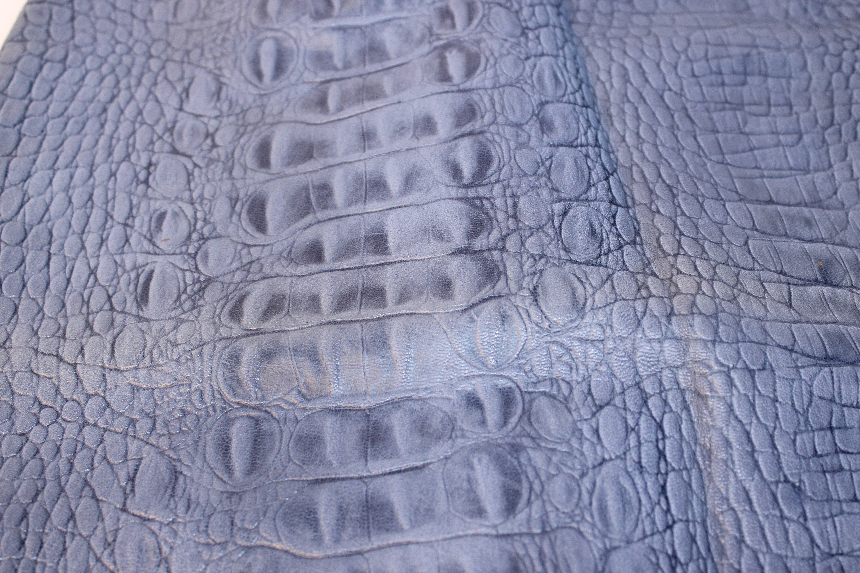 Crocodile Patterned Leather Skirt