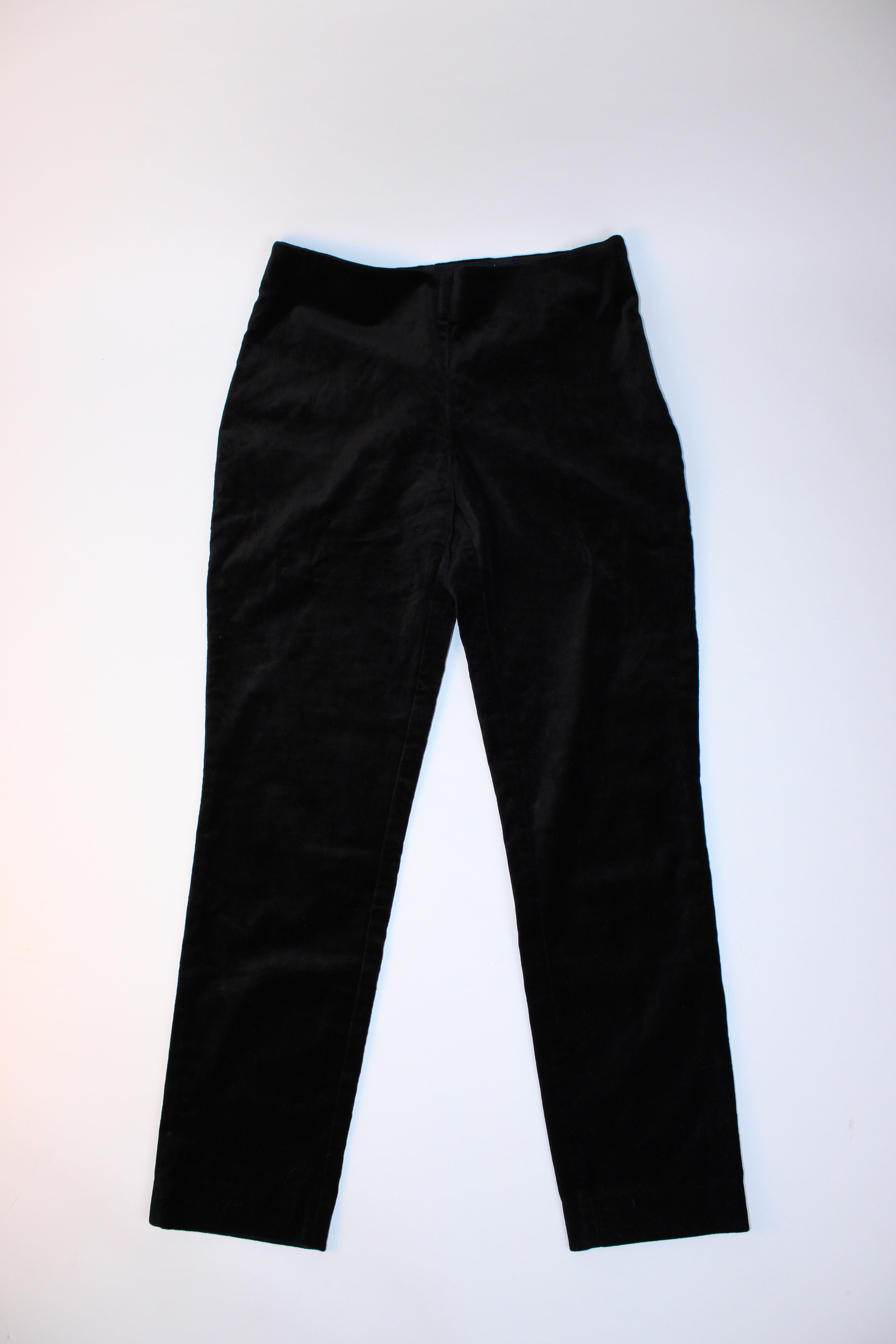 Ralph Lauren black velvet slim fit ankle pants