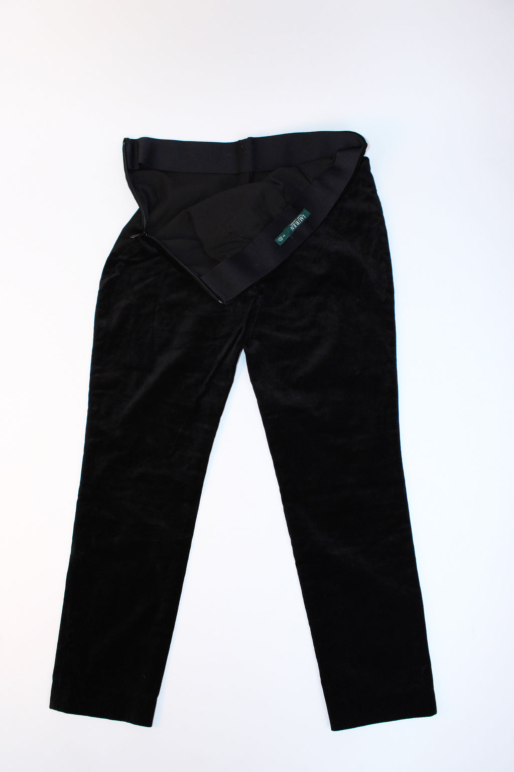 Ralph Lauren Black Velvet Ankle Pants