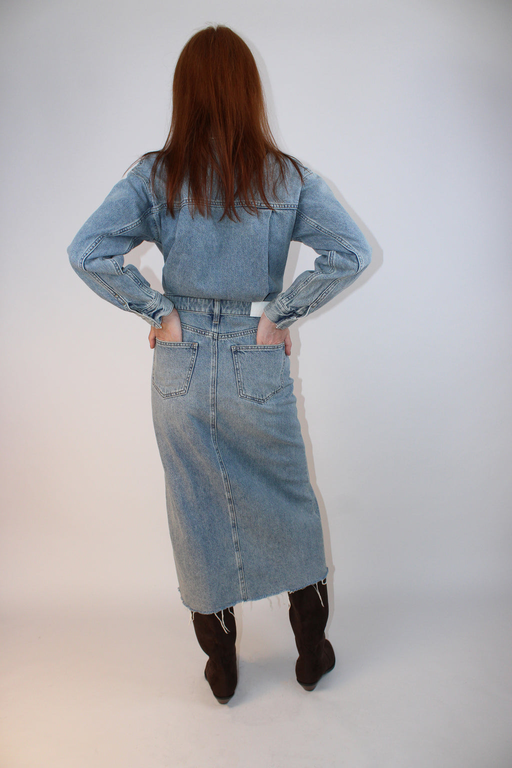 Pistola Denim Utility Midi Dress