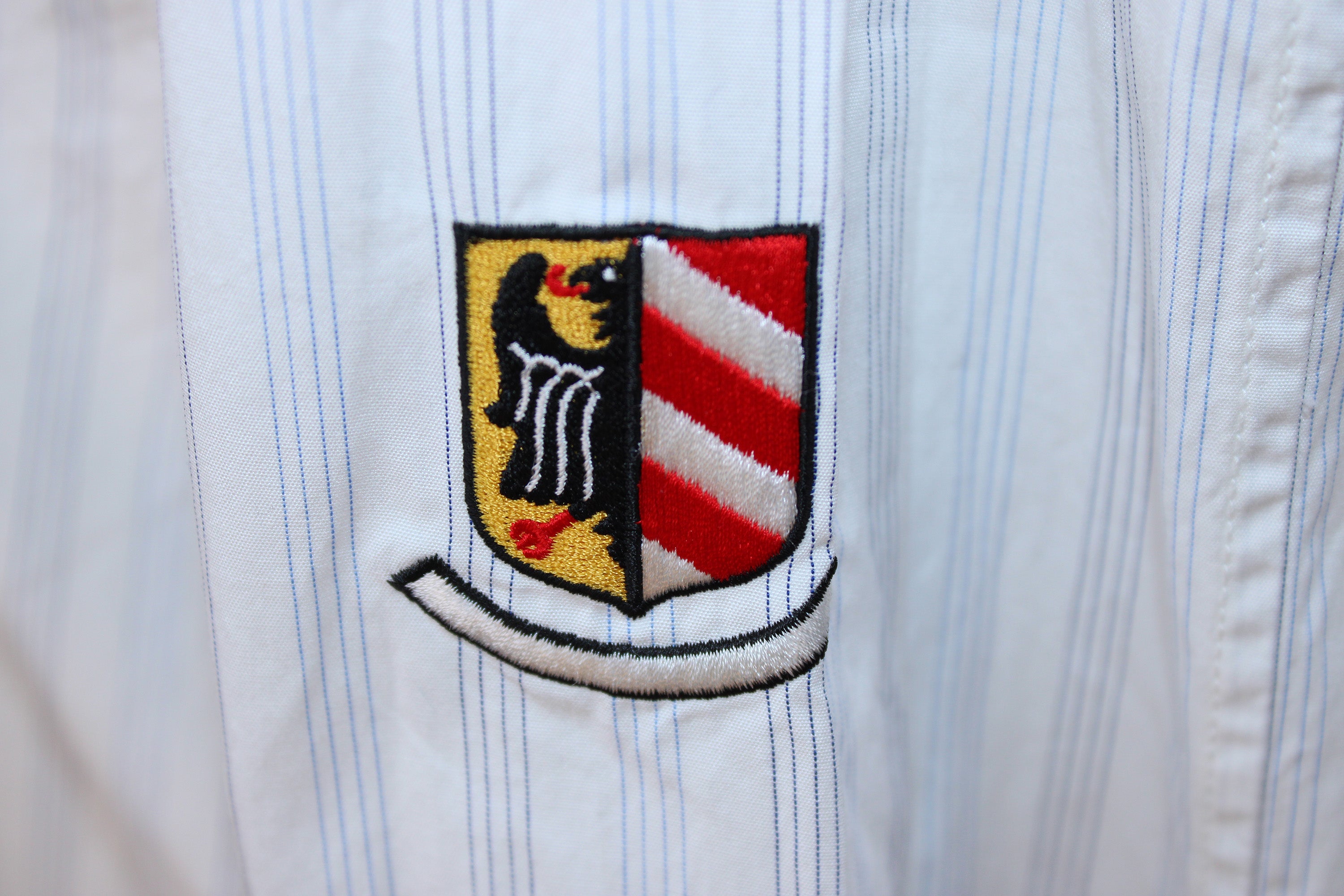 Neighborhood White Pinstripe Contrast Tie Button-Down Shirt
